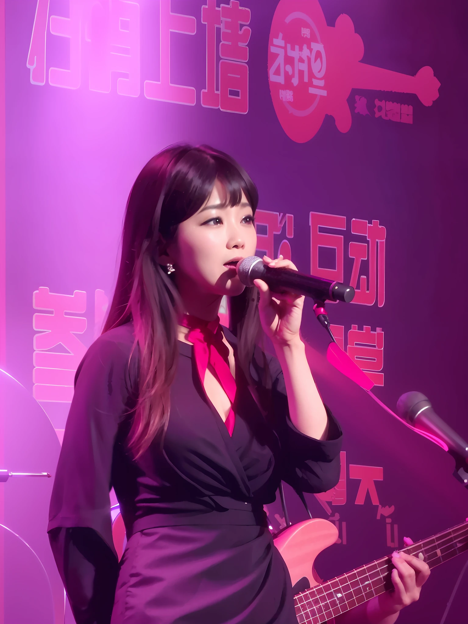 Araki woman in black dress sings into microphone, Gong Bi, Park Ji-min, Yoon-ling, Lee Ji-eun, Choi Hyun-hwa, Yoshitomo Nara, Nam Jae-yeon, Son Yoon-joo, stage performance, Hwang Sae-an, Jia, Choi Ji-woon, Big: 1.6