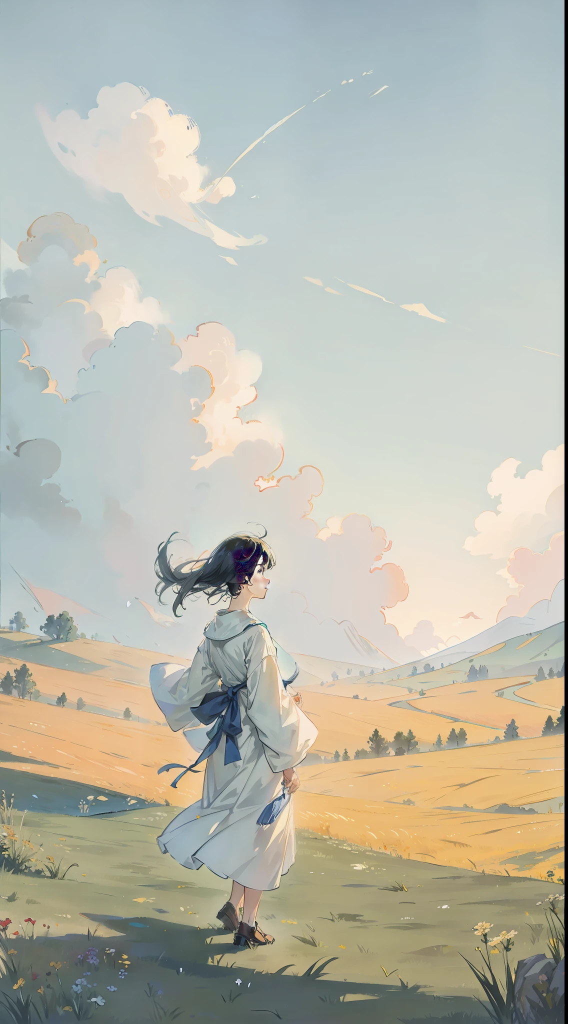 The wind rises, the meadow