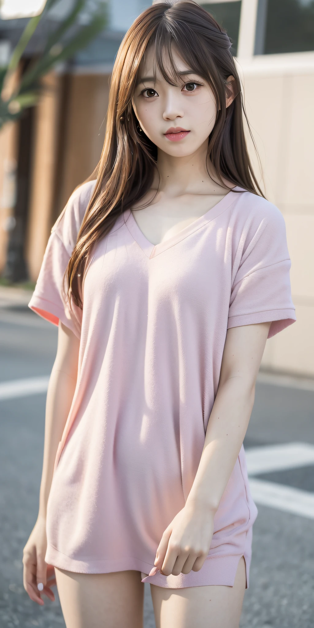 mix4, 20d, Solo, long_hair, Nanase Nishino, Haruka Kaki, Miko, Hiding Hands, (8K, RAW photography, Best quality, Masterpiece:1.2), (Realistic, Photorealistic:1.37), Professional Lighting, Photon Mapping, Radiosity, Physically Based Rendering