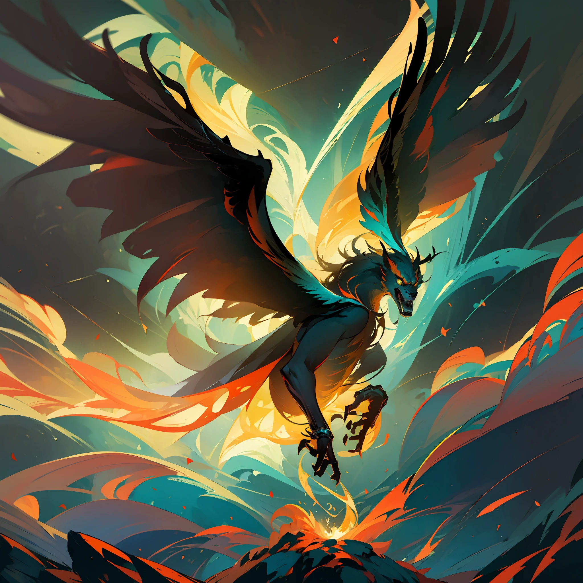 ((high quality)), ((masterpiece)), 8k, digital art, phoenix coming out of the ashes, black background, opaque, realistic, --auto --s2