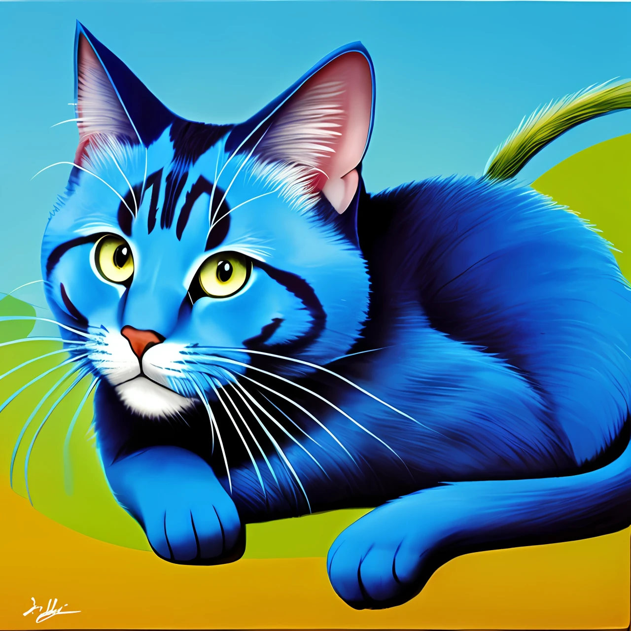 blue cat