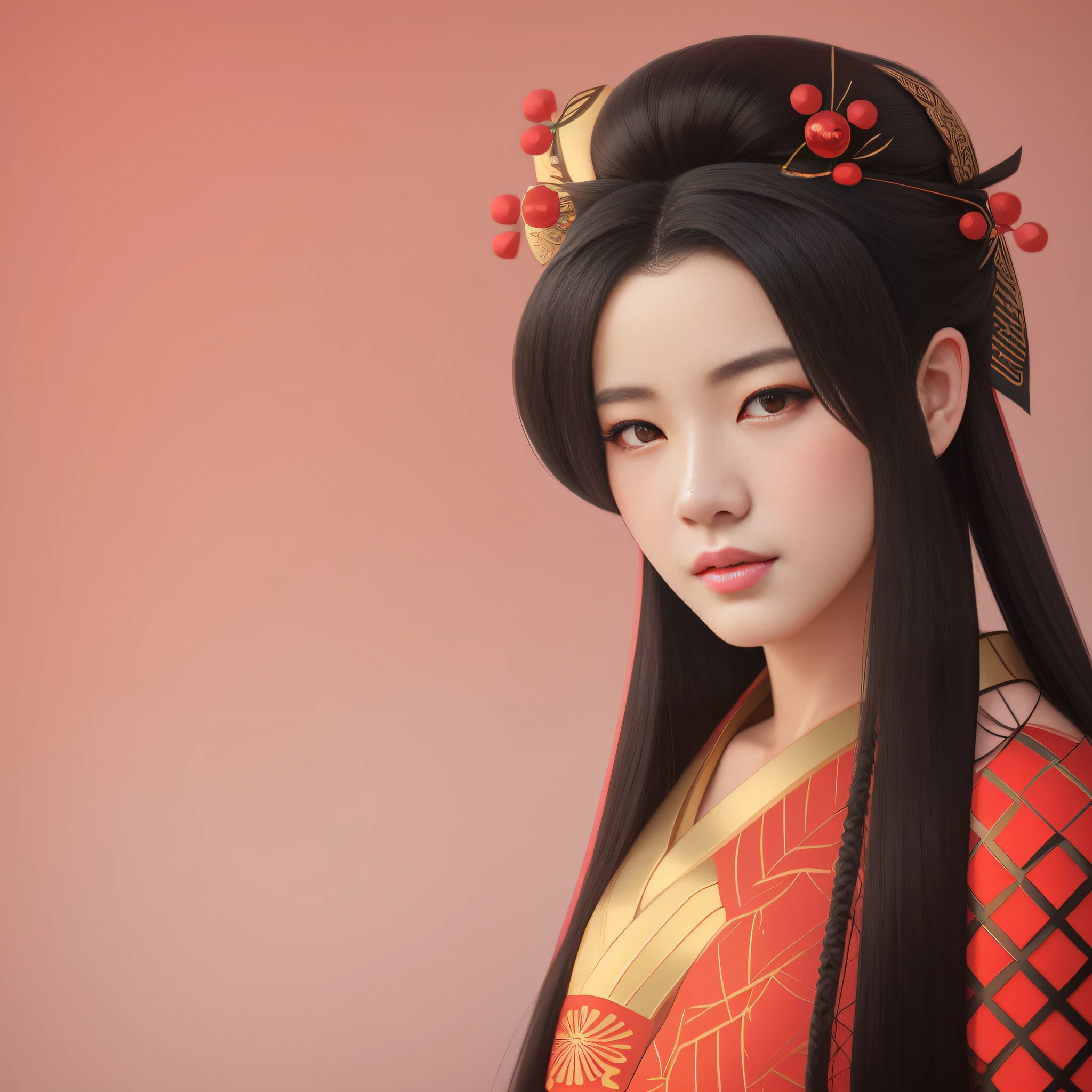 anime girl with long black hair and a red bow, artwork in the style of guweiz, beautiful character painting, palace ， a girl in hanfu, a beautiful artwork illustration, onmyoji portrait, beautiful digital artwork, ancient chinese princess, beautiful digital illustration, a beautiful fantasy empress, japanese goddess, anime styled digital art, ancient chinese beauties