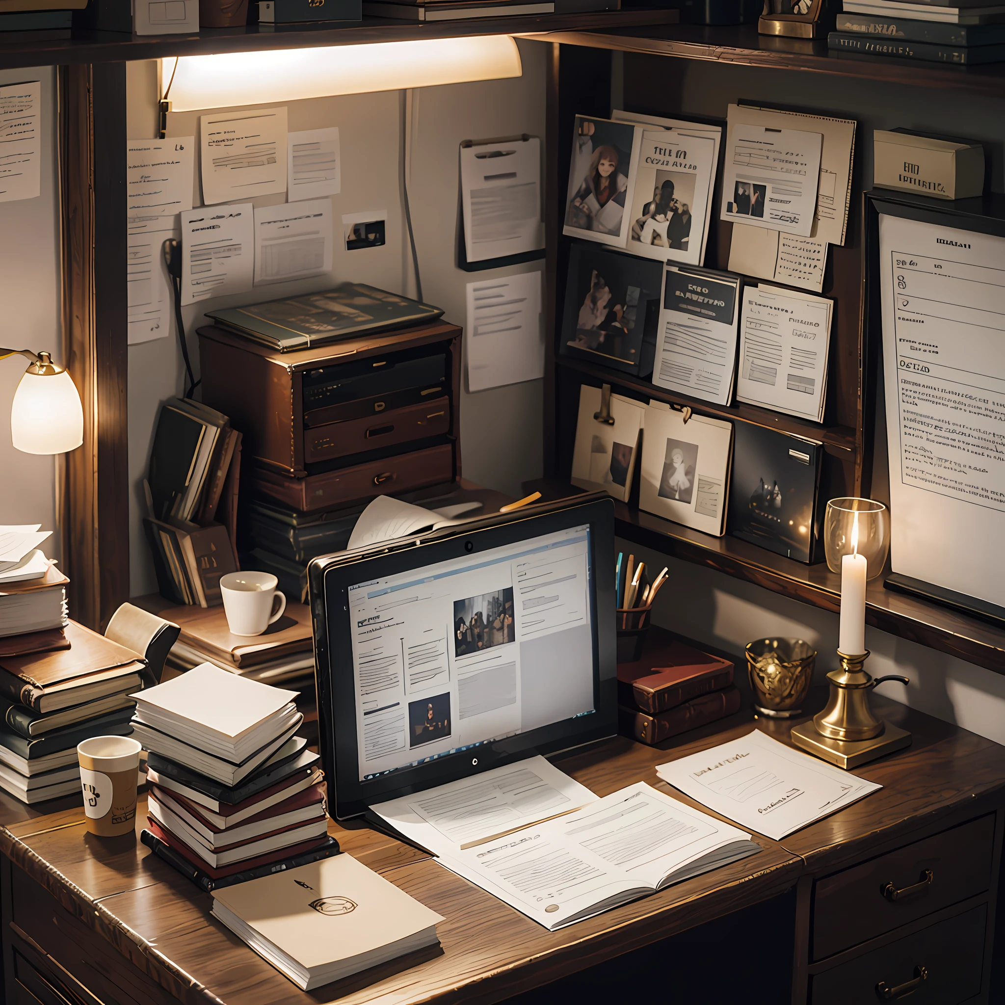 some paper on the desk