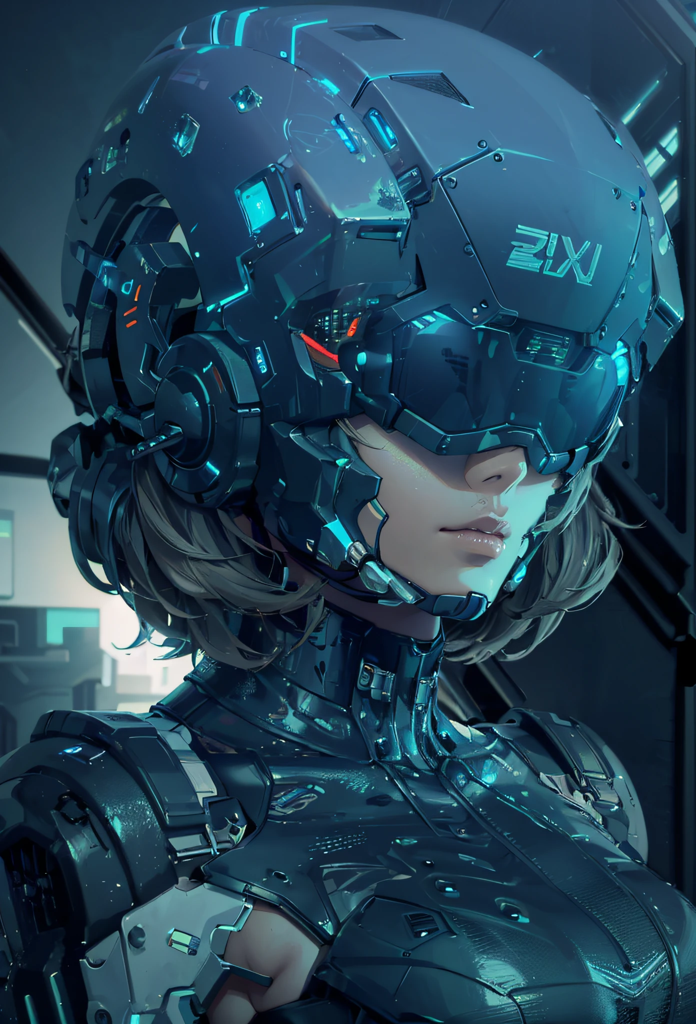 a close up of a woman in a futuristic suit with a helmet on, advanced digital cyberpunk art, cyborg - girl, cyborg girl, cyberpunk anime girl mech, digital cyberpunk anime art, hyper-realistic cyberpunk style, digital cyberpunk - anime art, beutiful girl cyborg, beautiful cyberpunk girl face, female cyberpunk anime girl, cyberpunk anime girl, cyberpunk art style