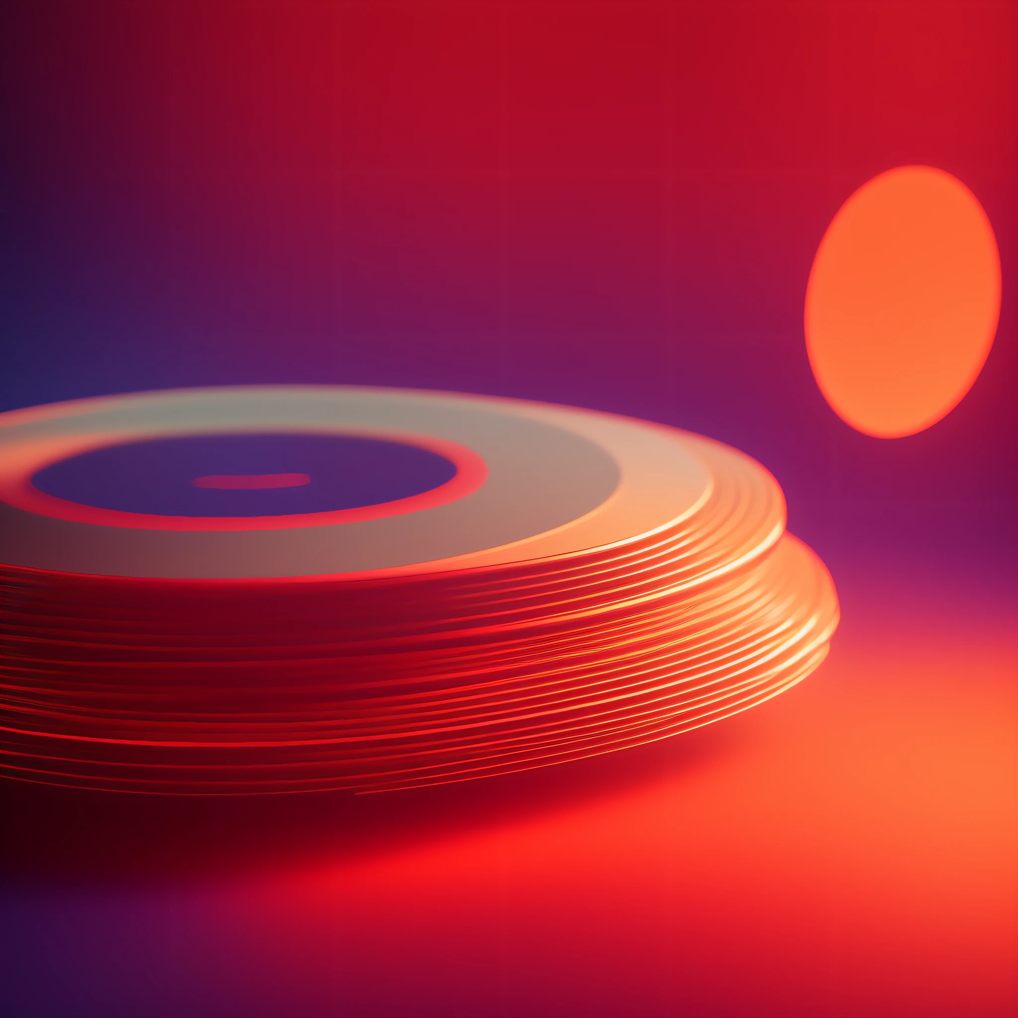 3d model of vinyl, orange, Cinematic lighting, Unreal Engine 5, Cinematic, Color Grading, Editorial Photography, Photography, Photoshoot, Shot on 70mm lense, Depth of Field, DOF, Tilt Blur, Shutter Speed 1/1000, F/22, White Balance, 32k, Super-Resolution, Megapixel, ProPhoto RGB, VR, tall, epic, artgerm, alex ross, Halfrear Lighting, Backlight, Natural Lighting, Incandescent, Optical Fiber, Moody Lighting, Cinematic Lighting, Studio Lighting, Soft Lighting, Volumetric, Contre-Jour, dark Lighting, Accent Lighting, Global Illumination, Screen Space Global Illumination, Ray Tracing Global Illumination, Red Rim light, cool color grading 45%, Optics, Scattering, Glowing, Shadows, Rough, Shimmering, Ray Tracing Reflections, Lumen Reflections, Screen Space Reflections, Diffraction Grading, Chromatic Aberration, GB Displacement, Scan Lines, Ray Traced, Ray Tracing Ambient Occlusion, Anti-Aliasing, FKAA, TXAA, RTX, SSAO, Shaders, OpenGL-Shaders, GLSL-Shaders, Post Processing, Post-Production, Cel Shading, Tone Mapping, CGI, VFX, SFX, insanely detailed and intricate, hypermaximalist, elegant, hyper realistic, super detailed, dynamic pose, centered, photography --v 4