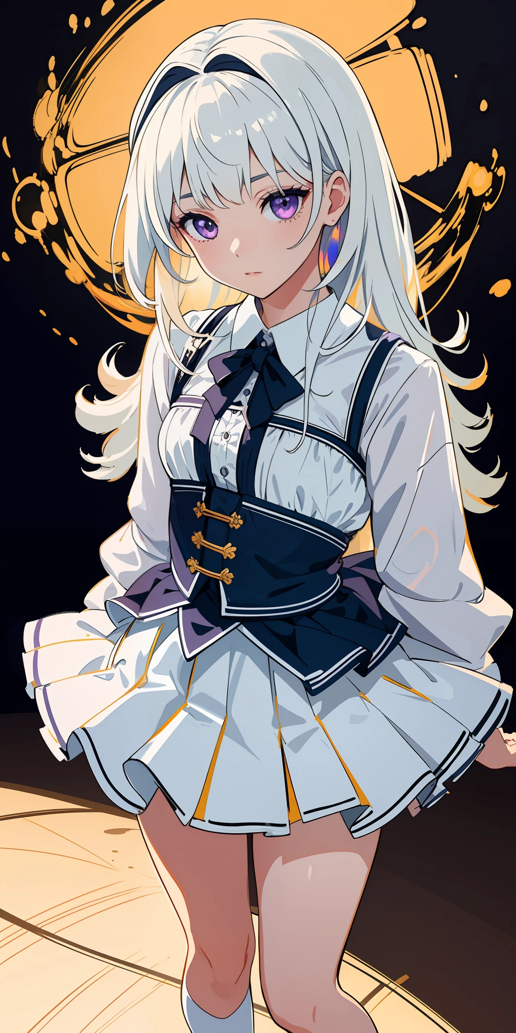(masterpiece:1.2, best quality), (finely detailed beautiful eyes: 1.2), (extremely detailed CG unity 8k wallpaper, masterpiece, best quality, ultra-detailed, best shadow), (detailed background), (beautiful detailed face, beautiful detailed eyes), High contrast, (best illumination, an extremely delicate and beautiful),1girl,((colourful paint splashes on transparent background, dulux,)), dynamic angle,beautiful detailed glow,full body, cowboy shot, white hair, purple eyes,