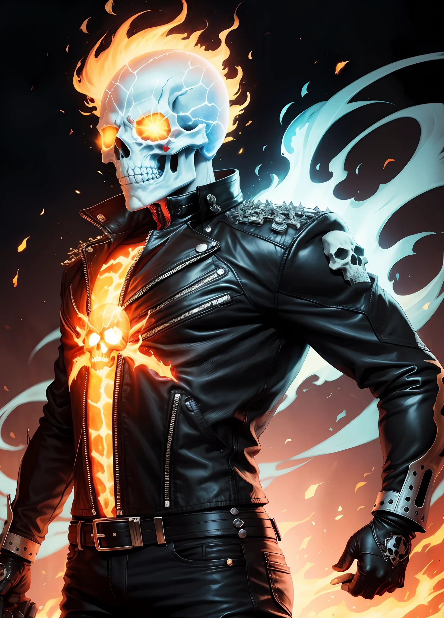 Cosmic ghost rider flaming skull no hair