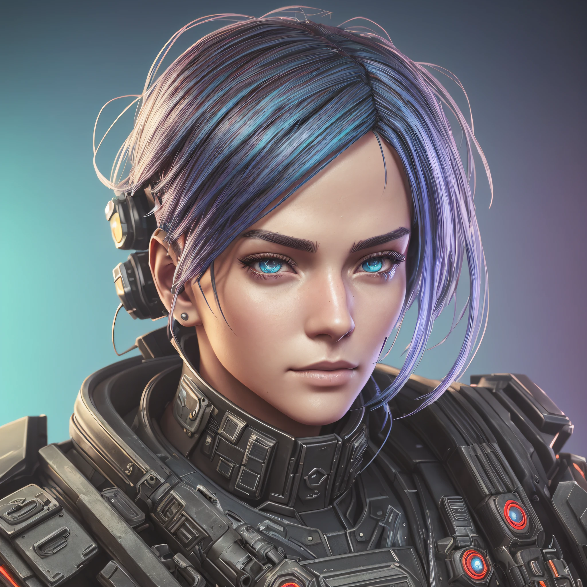 cyberpunk solider, 8 k, hd illustration, symmetrical, substance 3rd person style, 2d character design concept, unreal engine 5, DAZ, hyperrealistic, octane render, cosplay, RPG portrait, dynamic lighting, intricate detail, summer vibrancy, cinematic --auto --s2