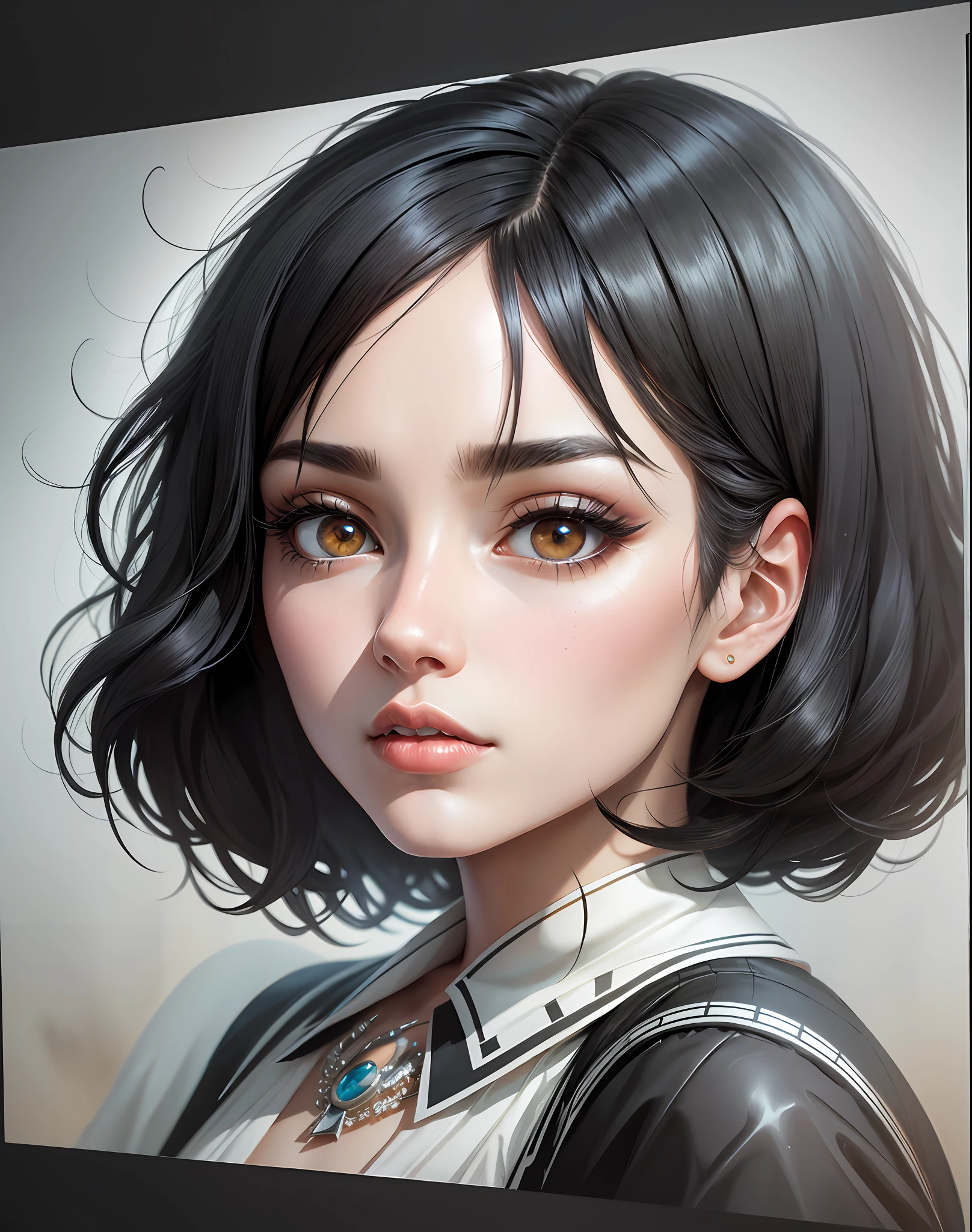 black hair, Surrealism, 8k, super detail