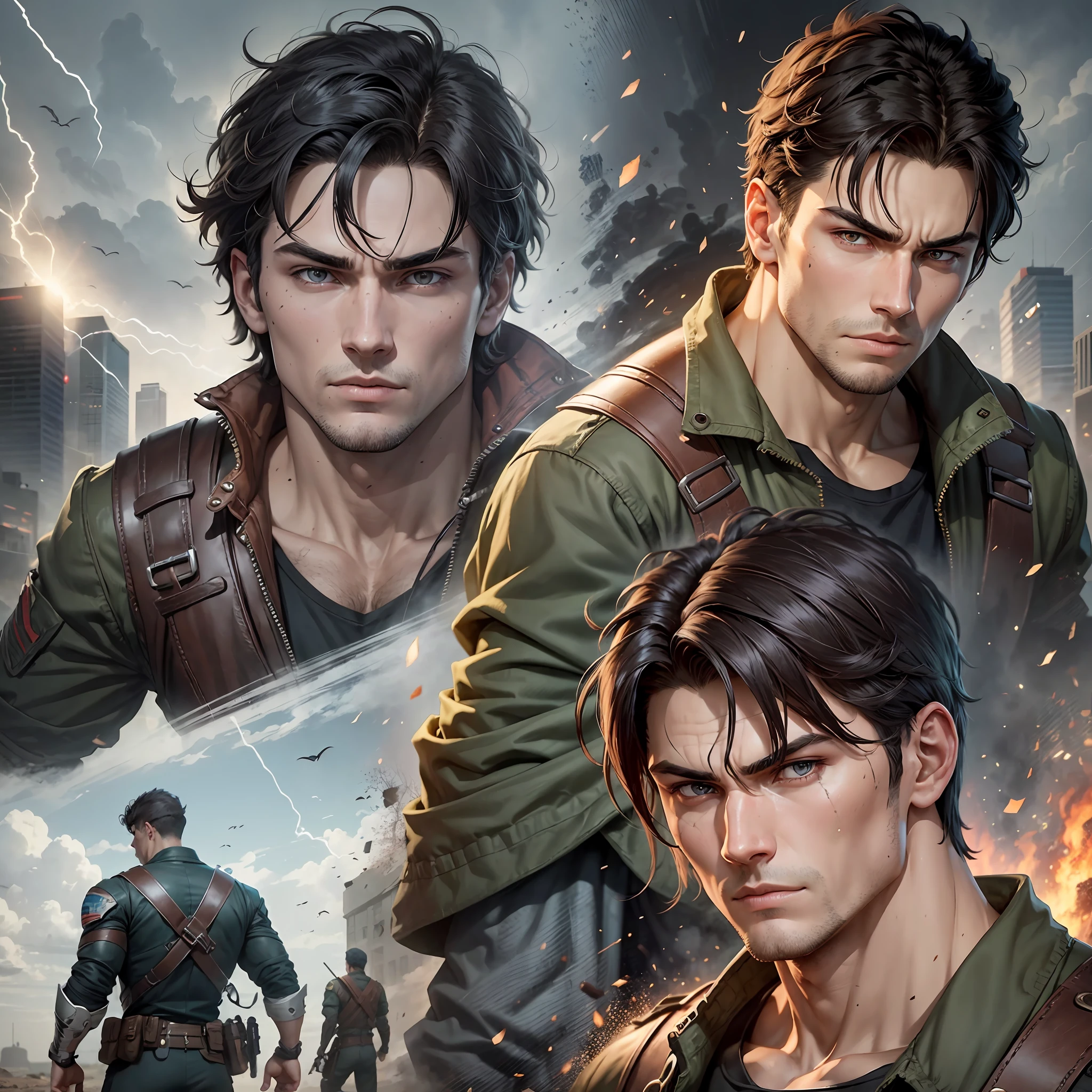 Age: 25
Physical characteristics: Max is tall and muscular, with short dark hair and intense eyes. He has a robust appearance and a determined look.
Personality: Max is the kind of protective and courageous person. He is fearless and is always willing to face the dangers that arise throughout the plot. Max has a practical nature and uses his physical abilities to help the group face the supernatural threat.
Background: Max is an ex-military man who joins the main group when faced with the terror plaguing the region. His combat experience and valiant attitude become valuable resources for the fight against evil. --auto --s2