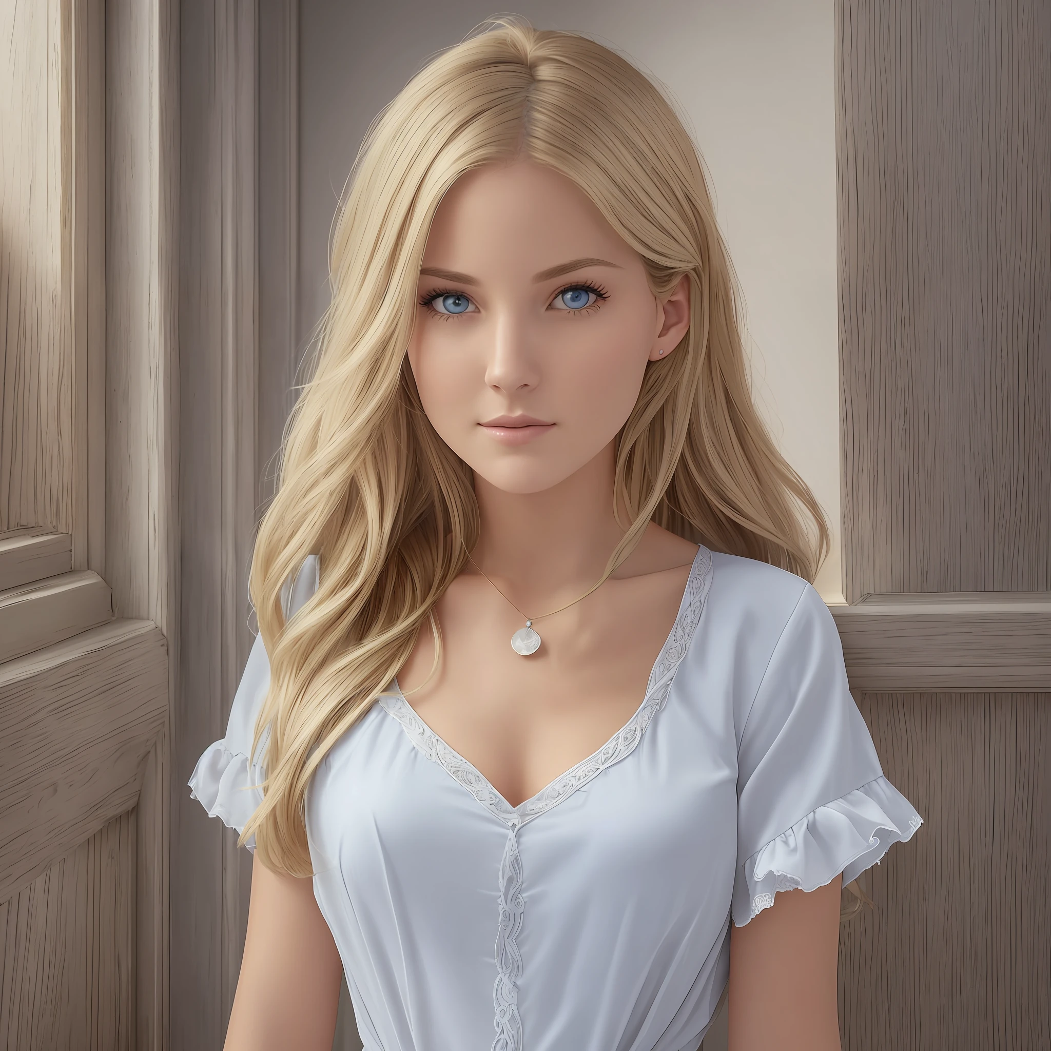 Age: 28
Physical characteristics: Olivia has straight blonde hair, soft blue eyes and a delicate appearance. It is elegant and has a classic style.
Personality: Olivia is a sensitive and empathetic person. She is cautious and attentive to details, often noticing things that others may miss. Olivia is the group's voice of reason, looking for logical solutions to the problems they face.
Background: Olivia is a scientist dedicated to the study of the paranormal and the supernatural. She is recruited to help the core group understand the nature of the threat and seek a rational solution to the terror that surrounds them. --auto --s2