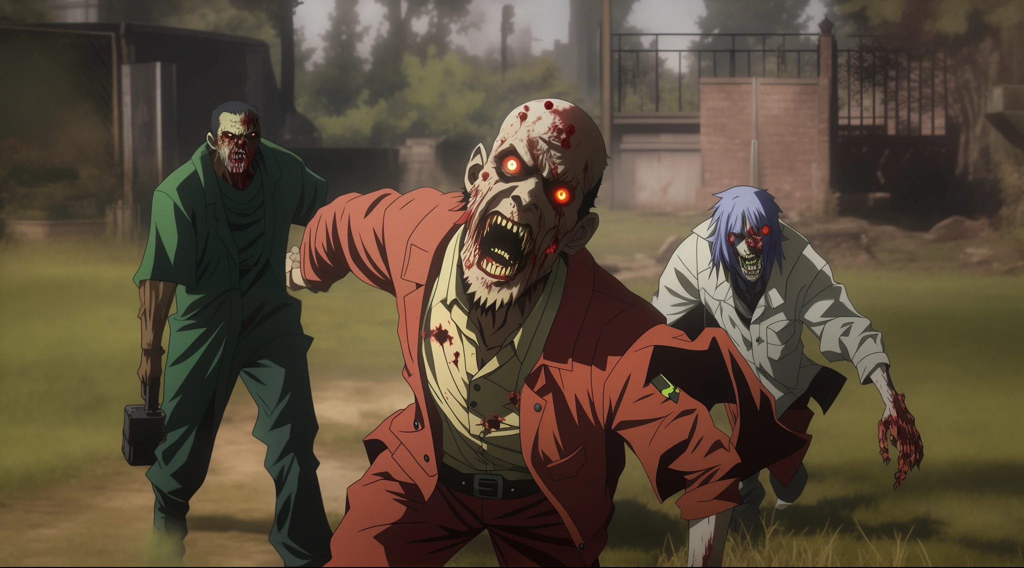 Variants of zombies in anime format