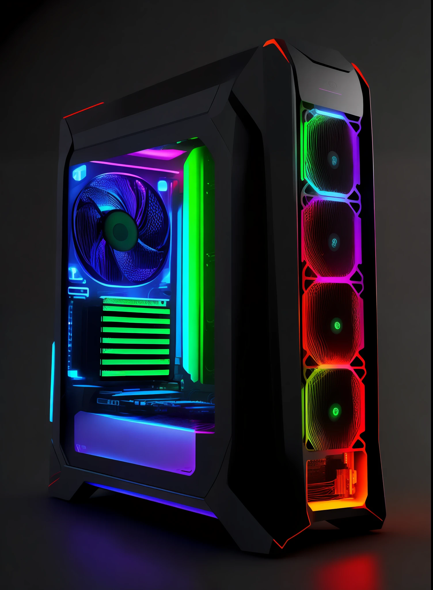 gaming computer with RGB light