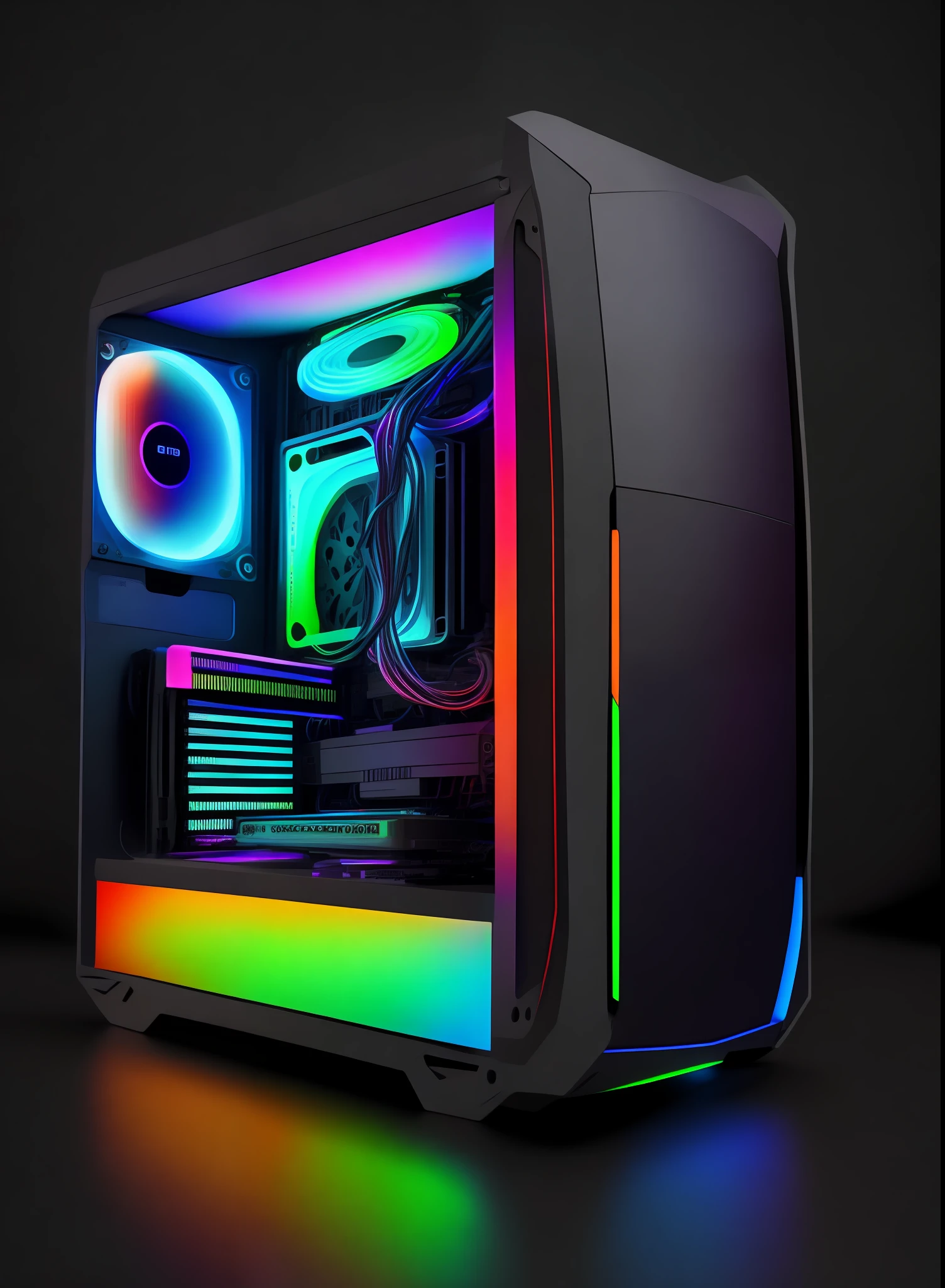 gaming computer with RGB light