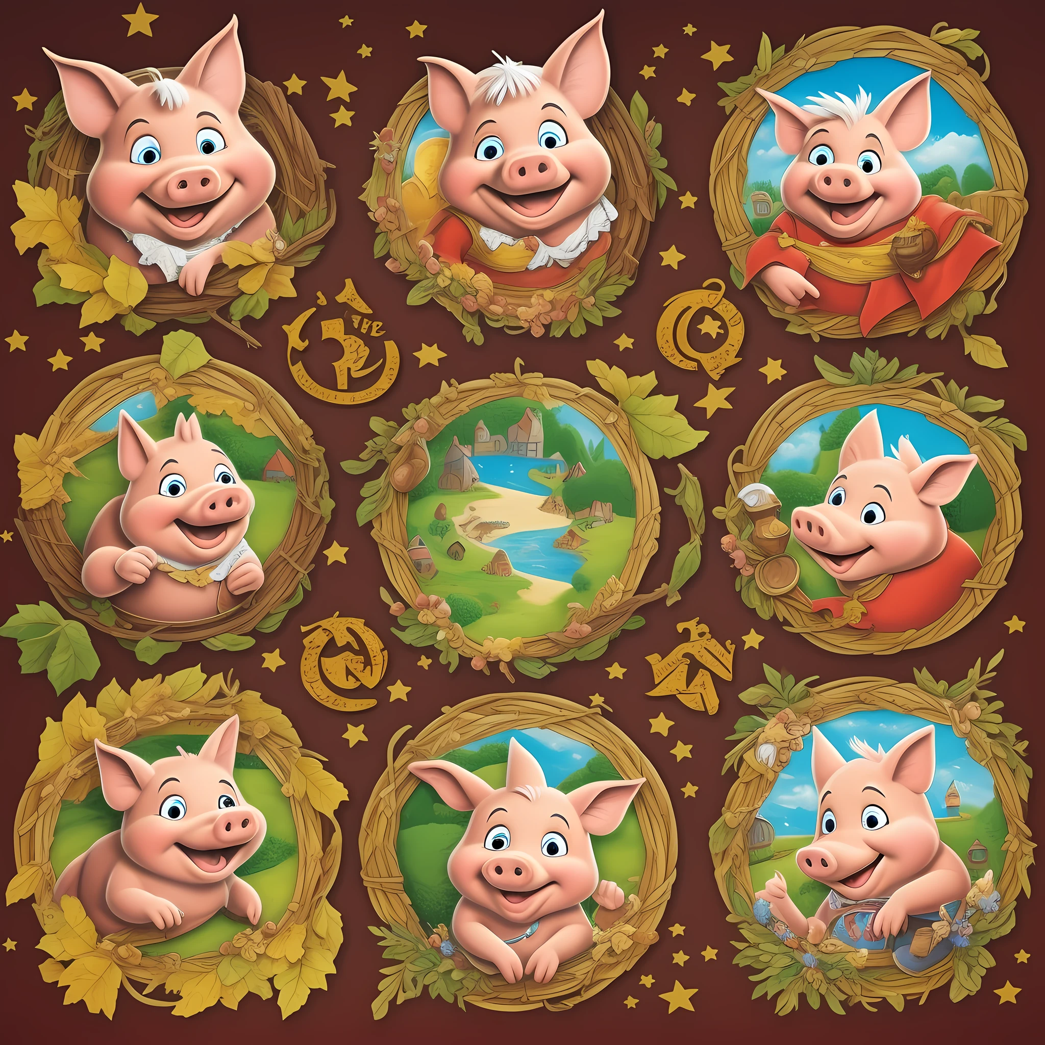 The three little pigs according to Disney