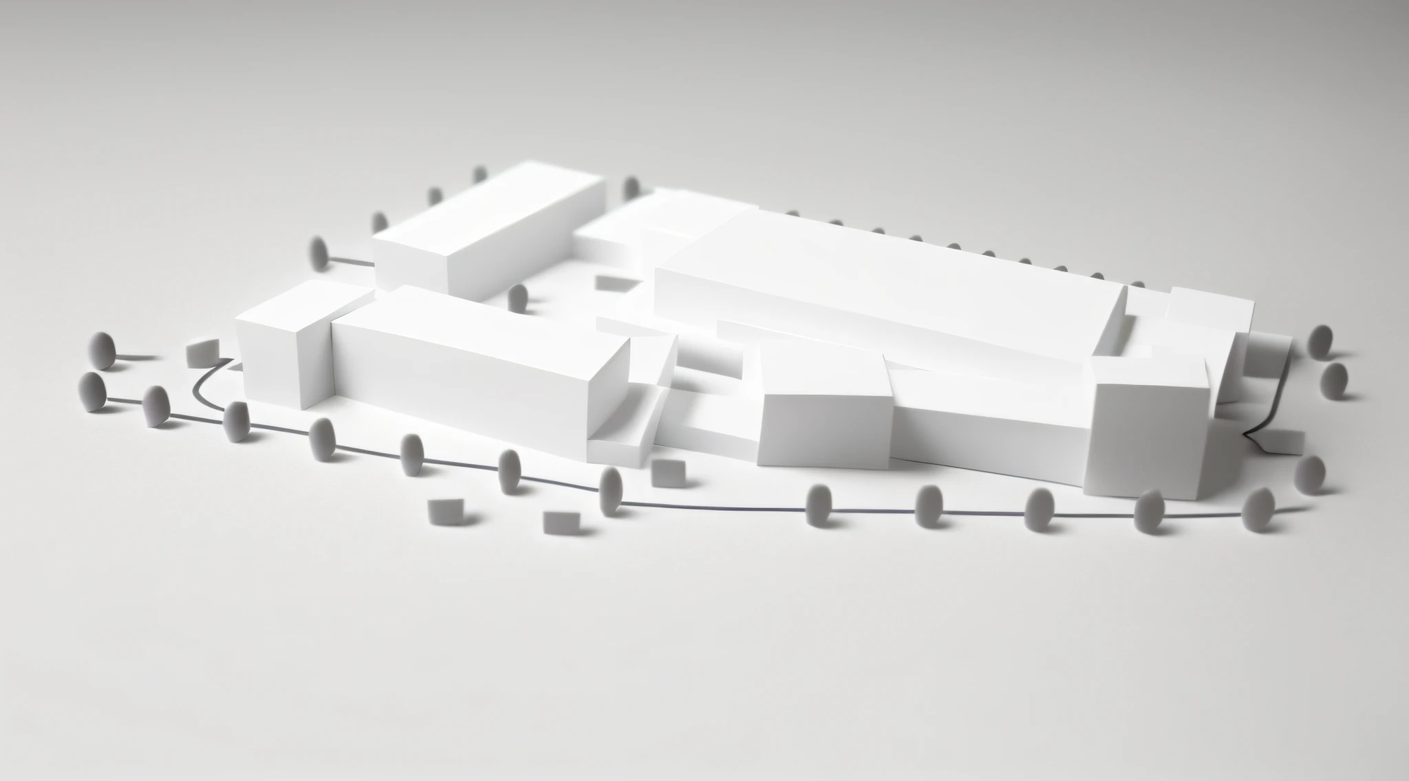 White squares, 3d rendering, solid gray background, clear borders, deduction diagram