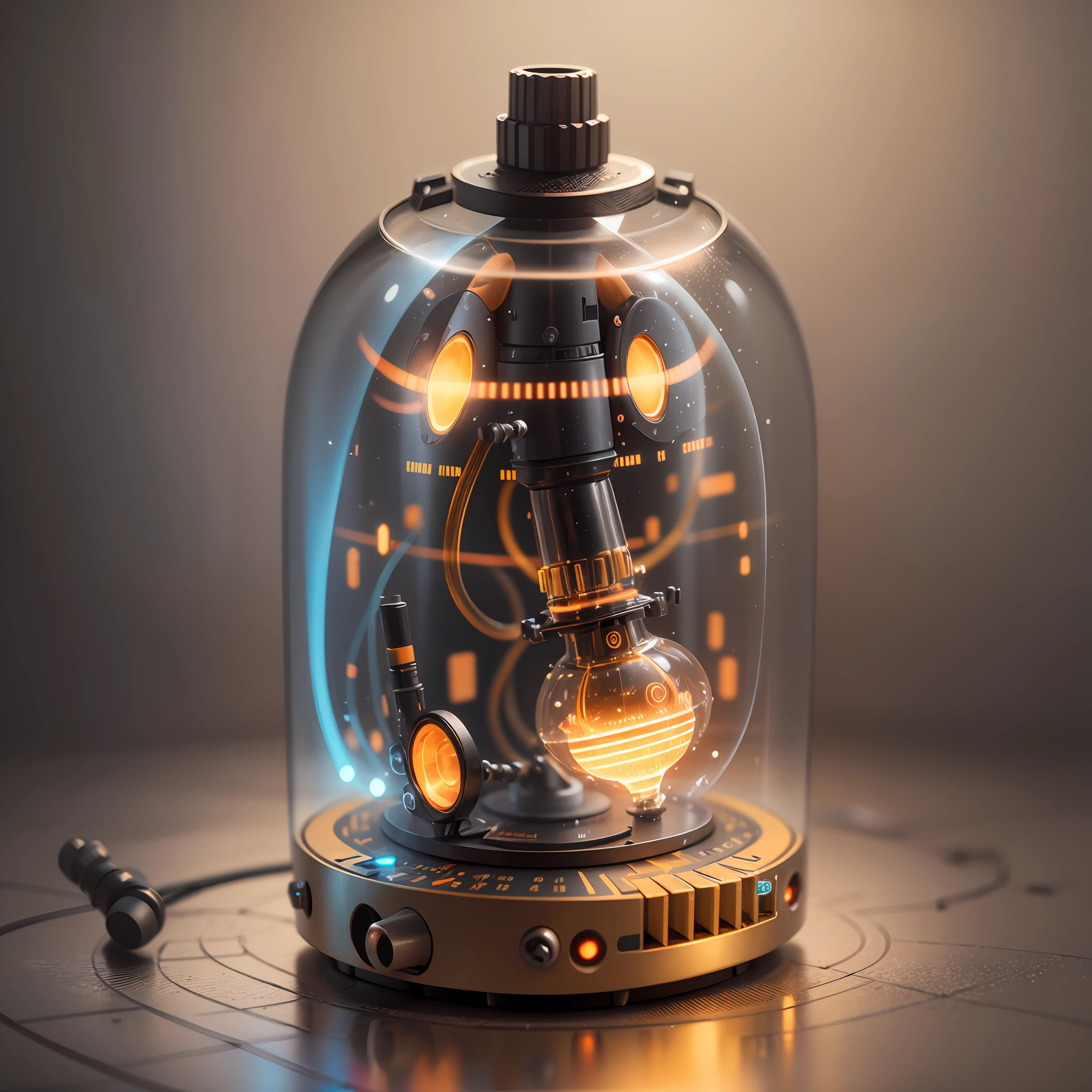 There is a closeup of a glass chip with a light coming out, connected with 8K bright laser, Nixie Tube, 3D render Even Lit, Nixie Tubes, highly detailed. octane render, rendered in octane render, cinema 4d bright light render, rendered in keyshot, created in octane render, small nixie laser, render octane hyper-realistic --auto --s2
