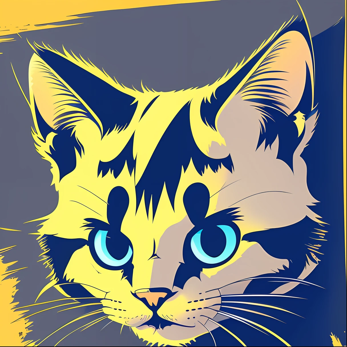 cat mascot skull style, t-shirt design, super cute, 2d, vector, flat