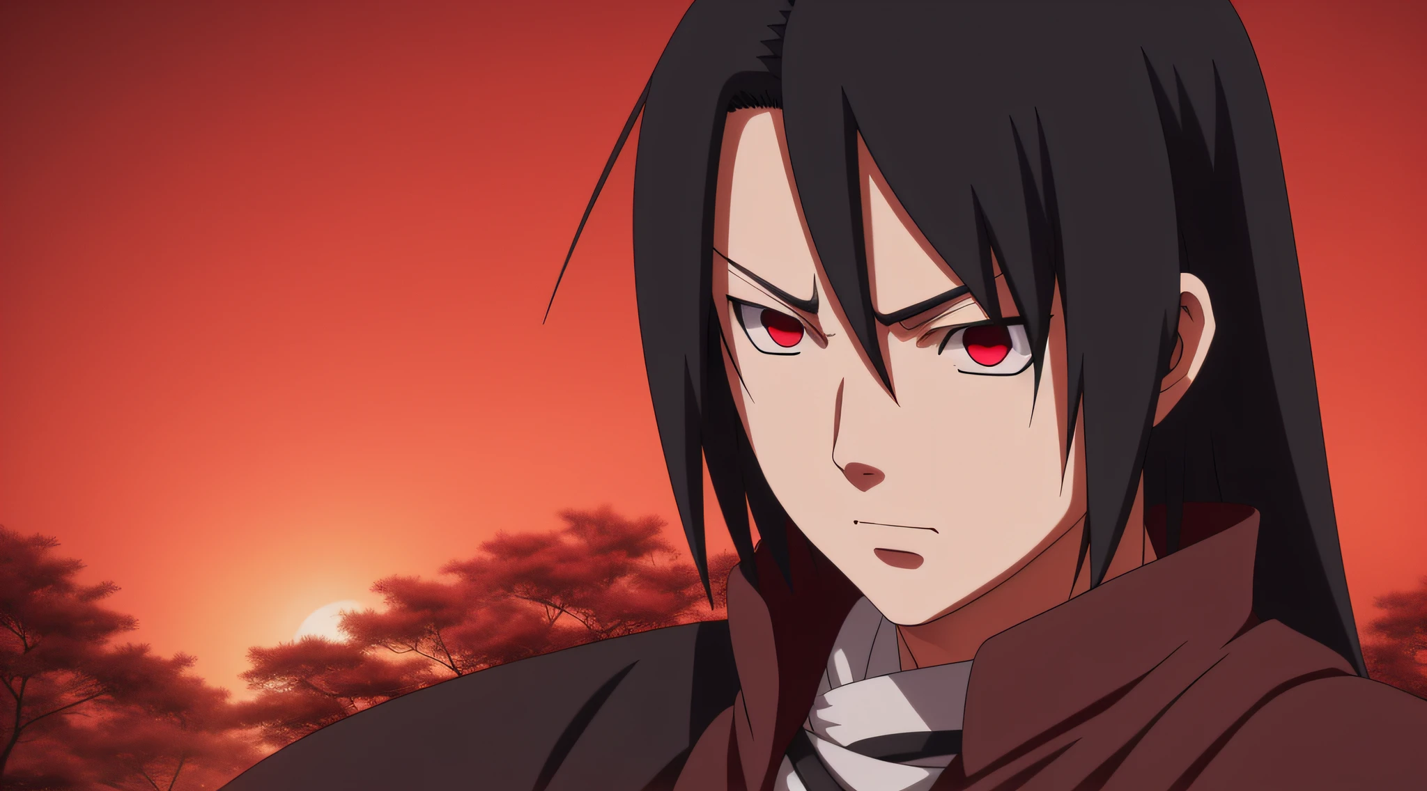 itachi uchiha as a beautiful king 8k, uhd, severe low lighting, high quality, sharp focus, fujifilm XT3
