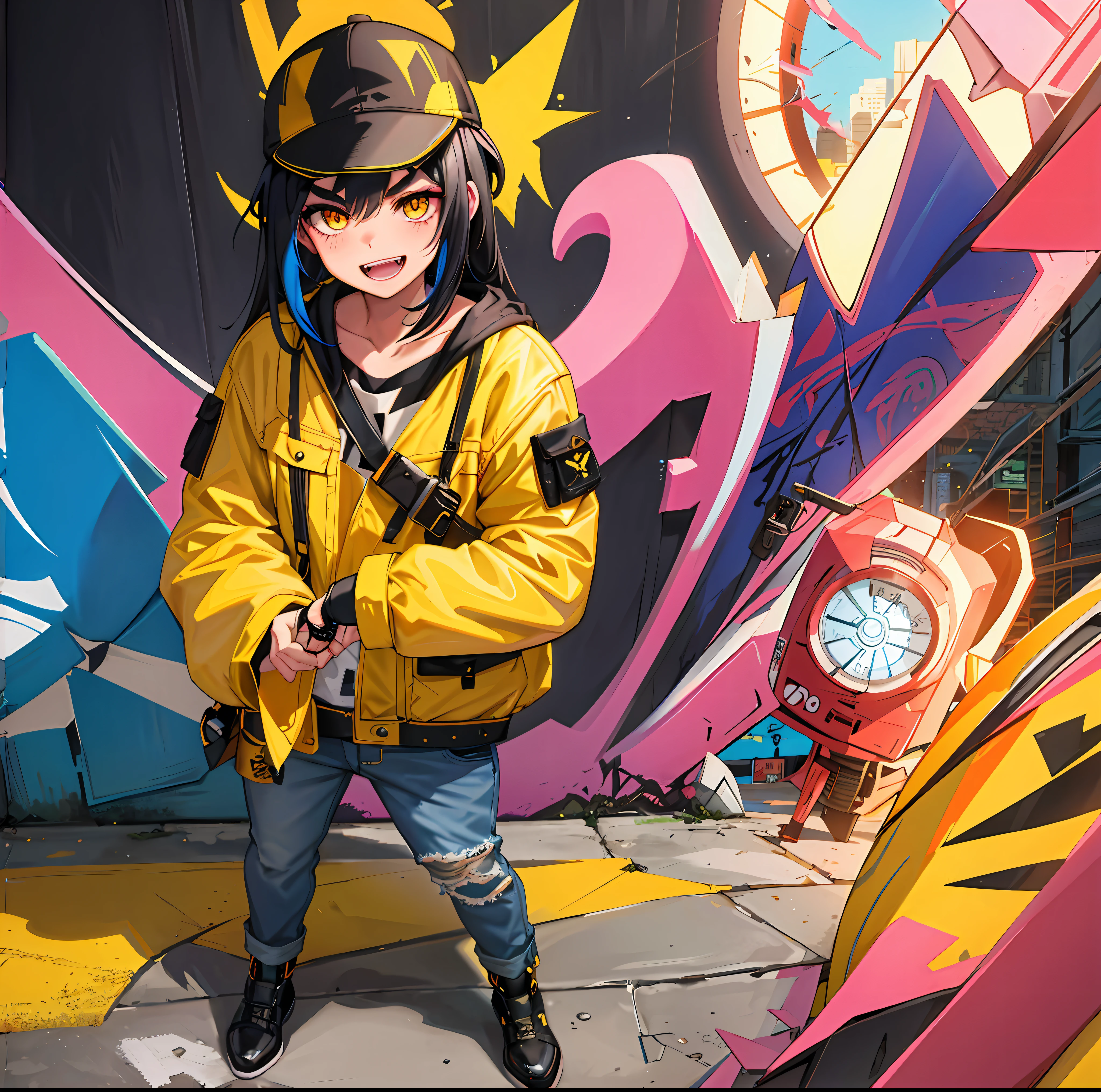 graffiti on the wall behind the boy, anime style 4 k, anime style. 8k, anime moe artstyle, badass anime 8 k, anime artstyle, high quality anime artstyle, urban girl fanart, anime styled 3d, artwork in the style of guweiz, anime style character, anime art wallpaper 8 k, cyberpunk anime girl in hoodie
