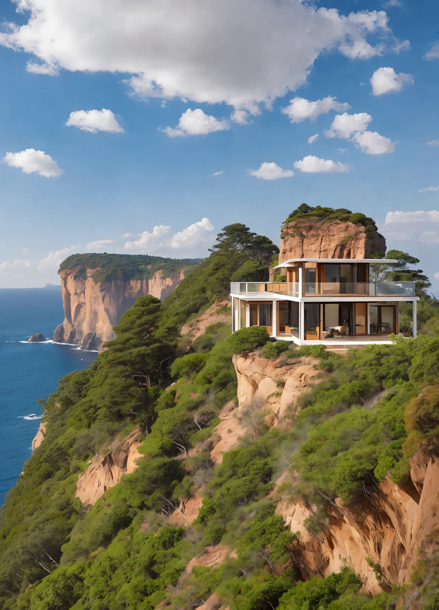 A beautiful house on the side of a cliff --auto --s2