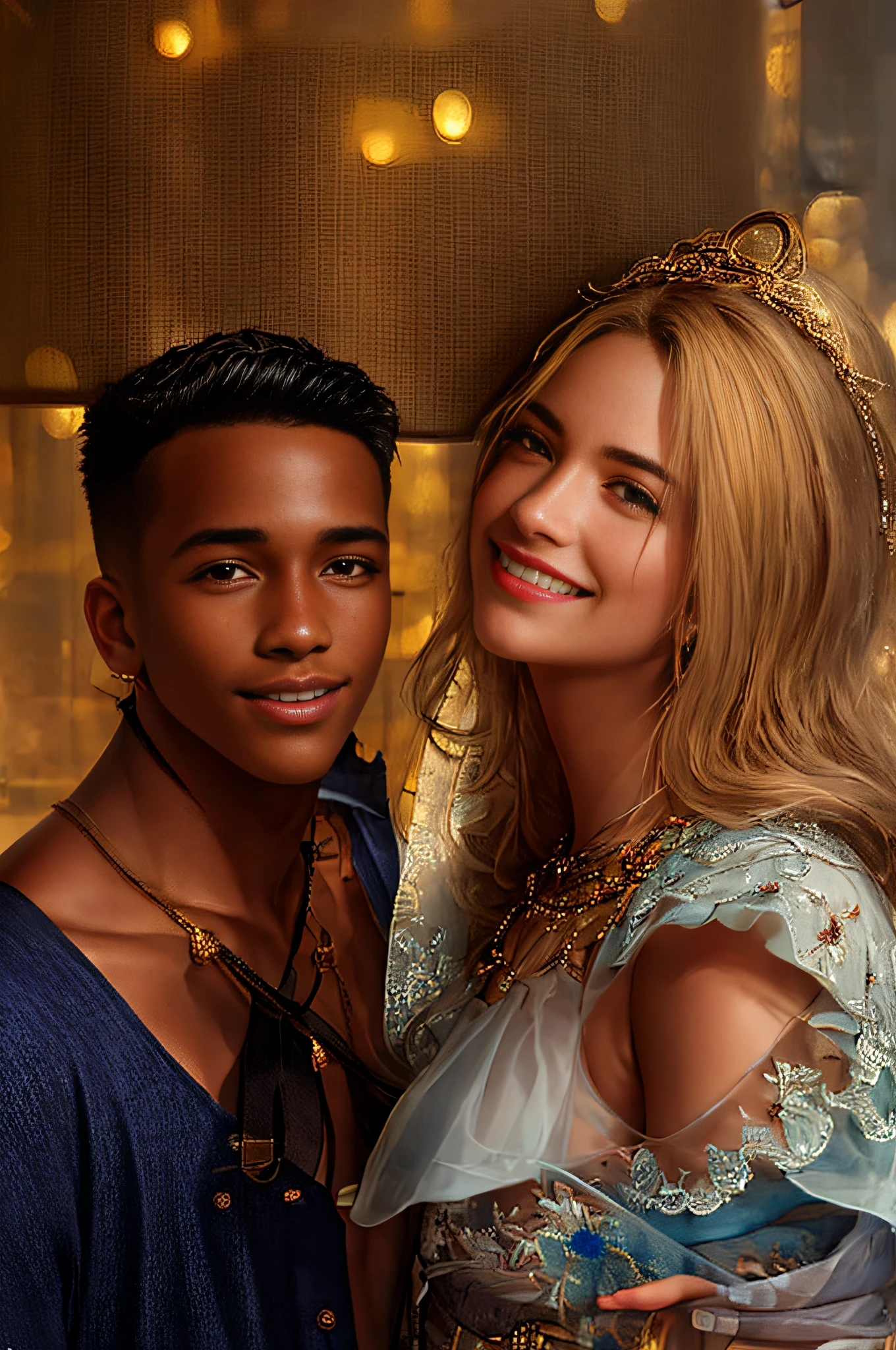 UHD, retina, masterpiece, ccurate, textured skin, super detail, high details, high quality,a boy on left,a girl on right