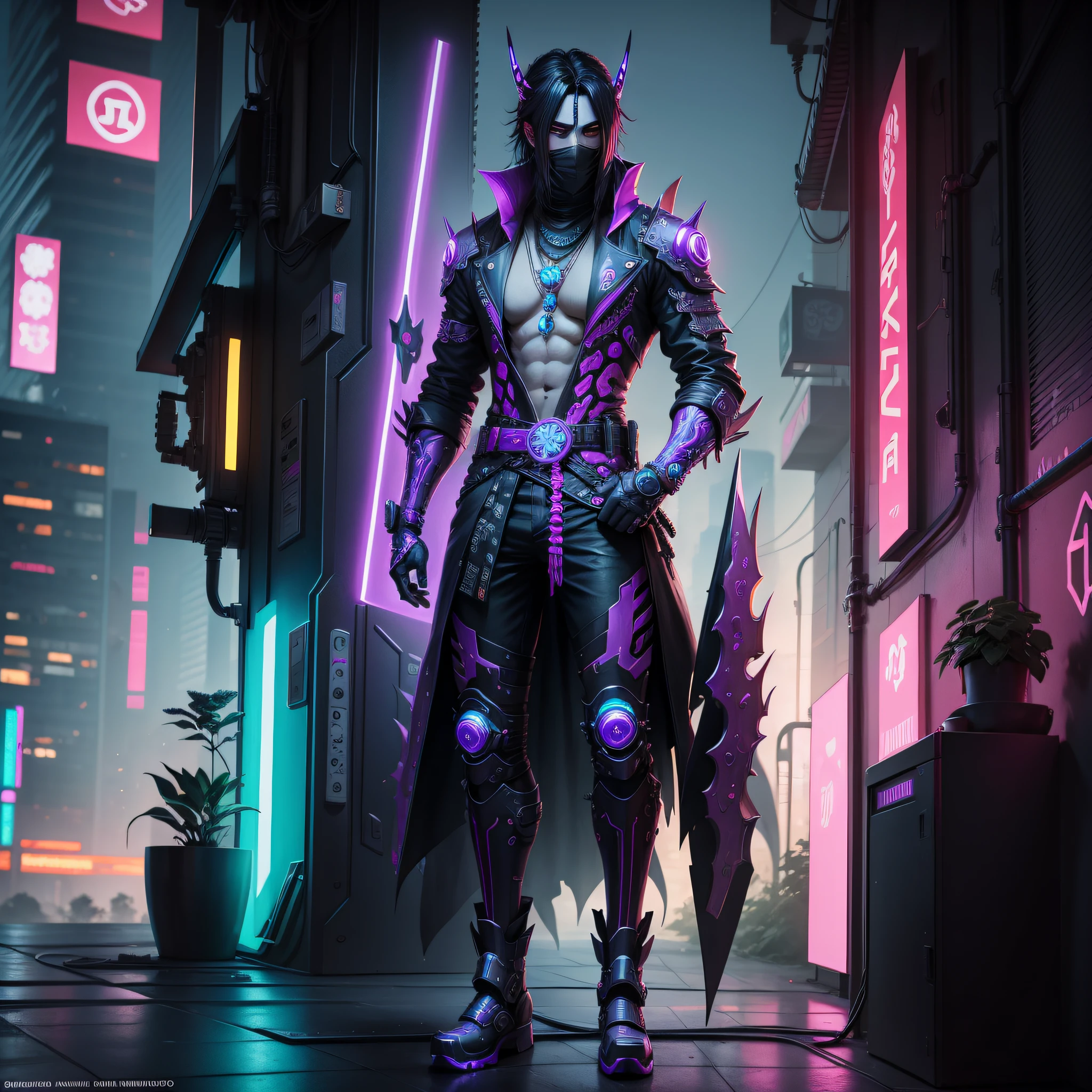 (detailed description) (high quality) Cyberpunk Susanoo