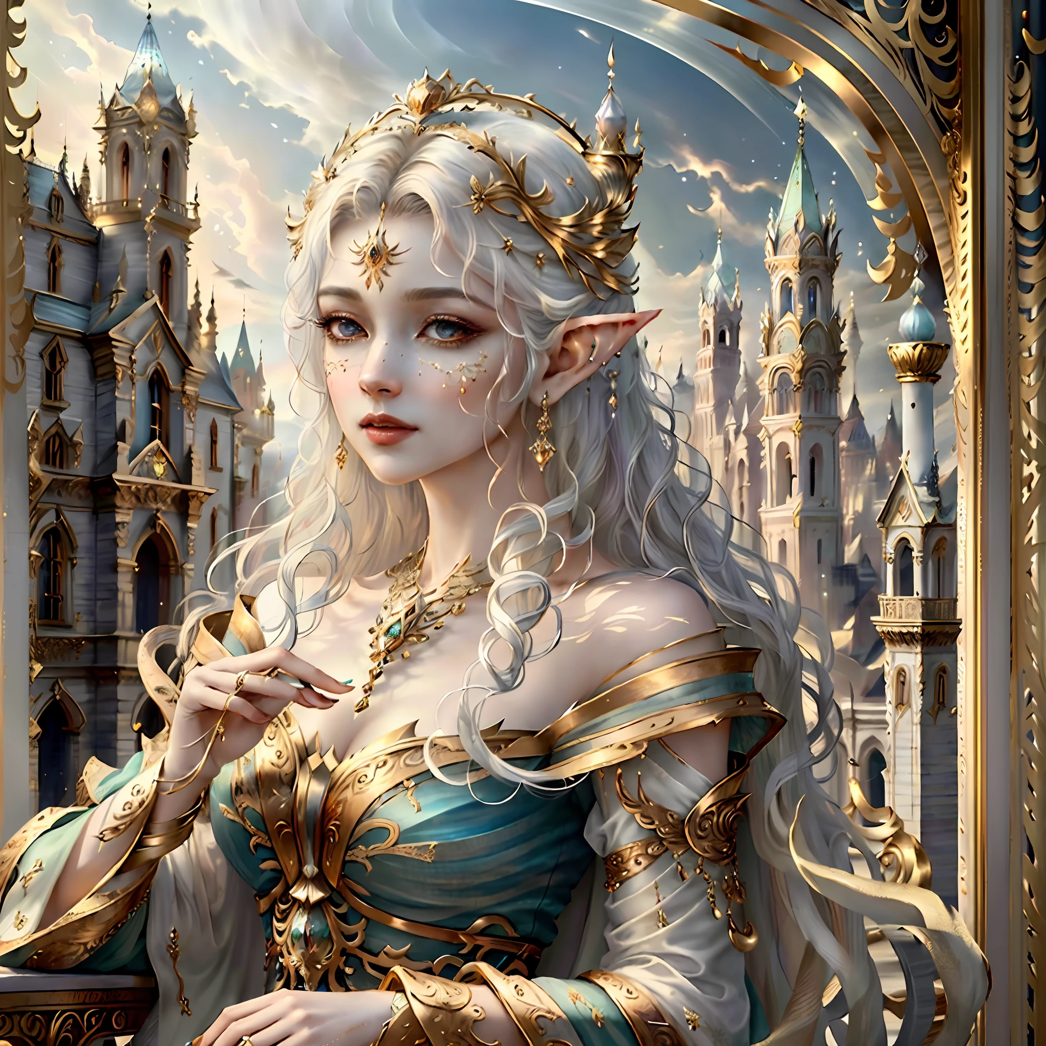 (((masterpiece)), IvoryGoldAI city at night, isometric, 3D rendering, very high definition, high detail, 8k, cinematic lighting, ultra high resolution, best quality, there is a woman sitting on a chair in the city, a beautiful fantasy queen, ((a beautiful fantasy queen)), Karol Bak UHD, beautiful elf with gorgeous robes, detailed fantasy digital art, beautiful fantasy art, detailed fantasy art, Very beautiful fantasy art, goddess. Extremely high detail, fantasy woman, beautiful elegant elf queen, beautiful fantasy art portrait
