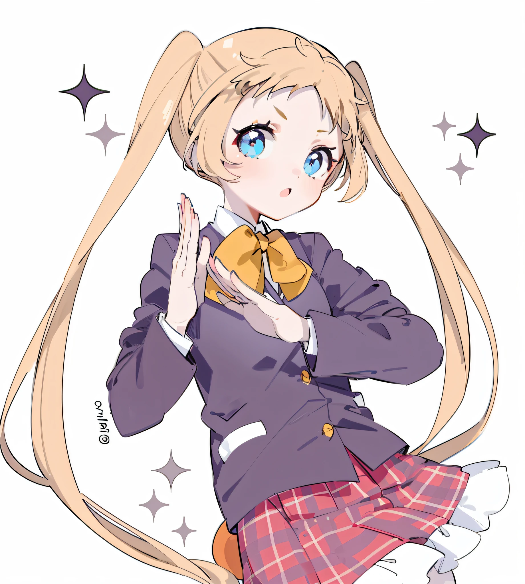 1girl, sanae dekomori, room, light smile, pantacle, house, wisteria, blonde, cowboy shot, 2 long duvet, paw pose --auto --s2