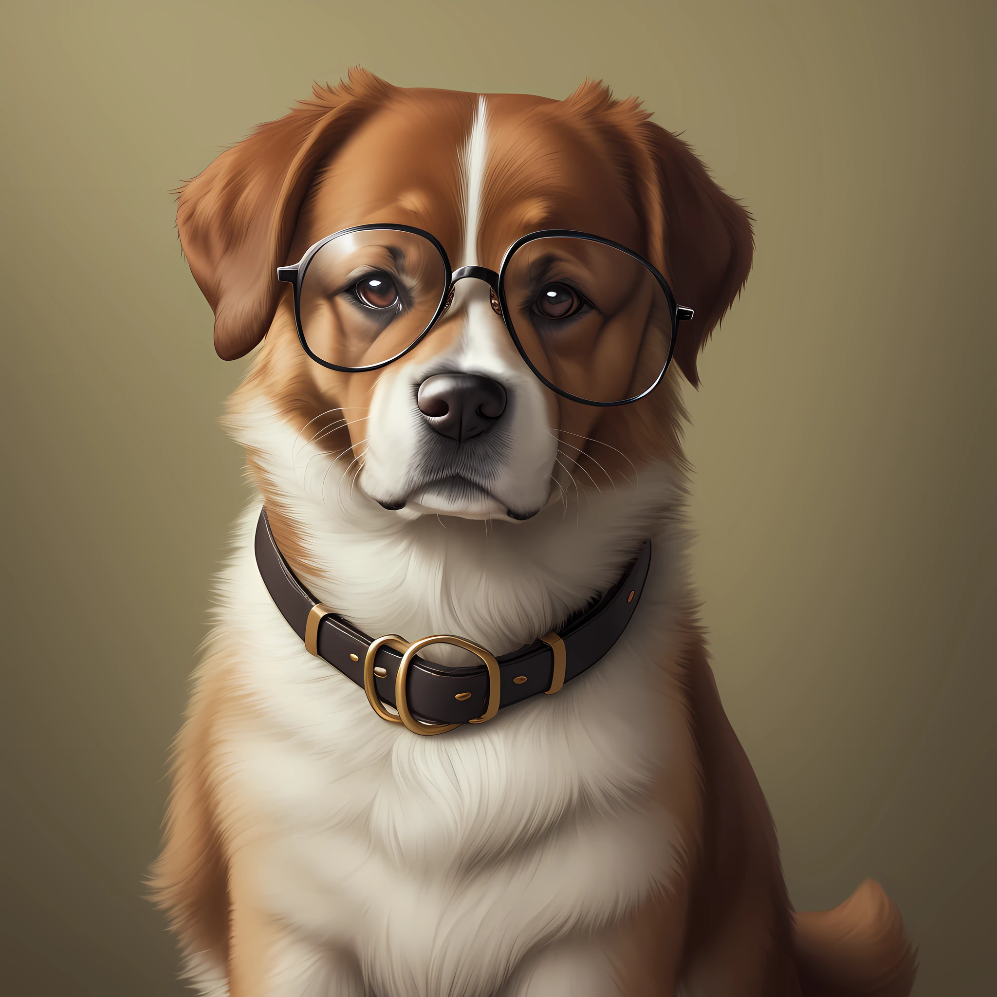 Dog with glasses
