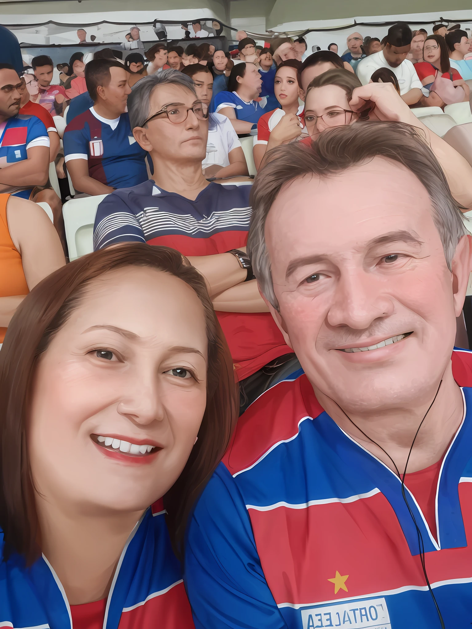 Face of a Woman and man, are wearing red and blue shirts, profile picture, mom and dad, 4k post, 4k post,