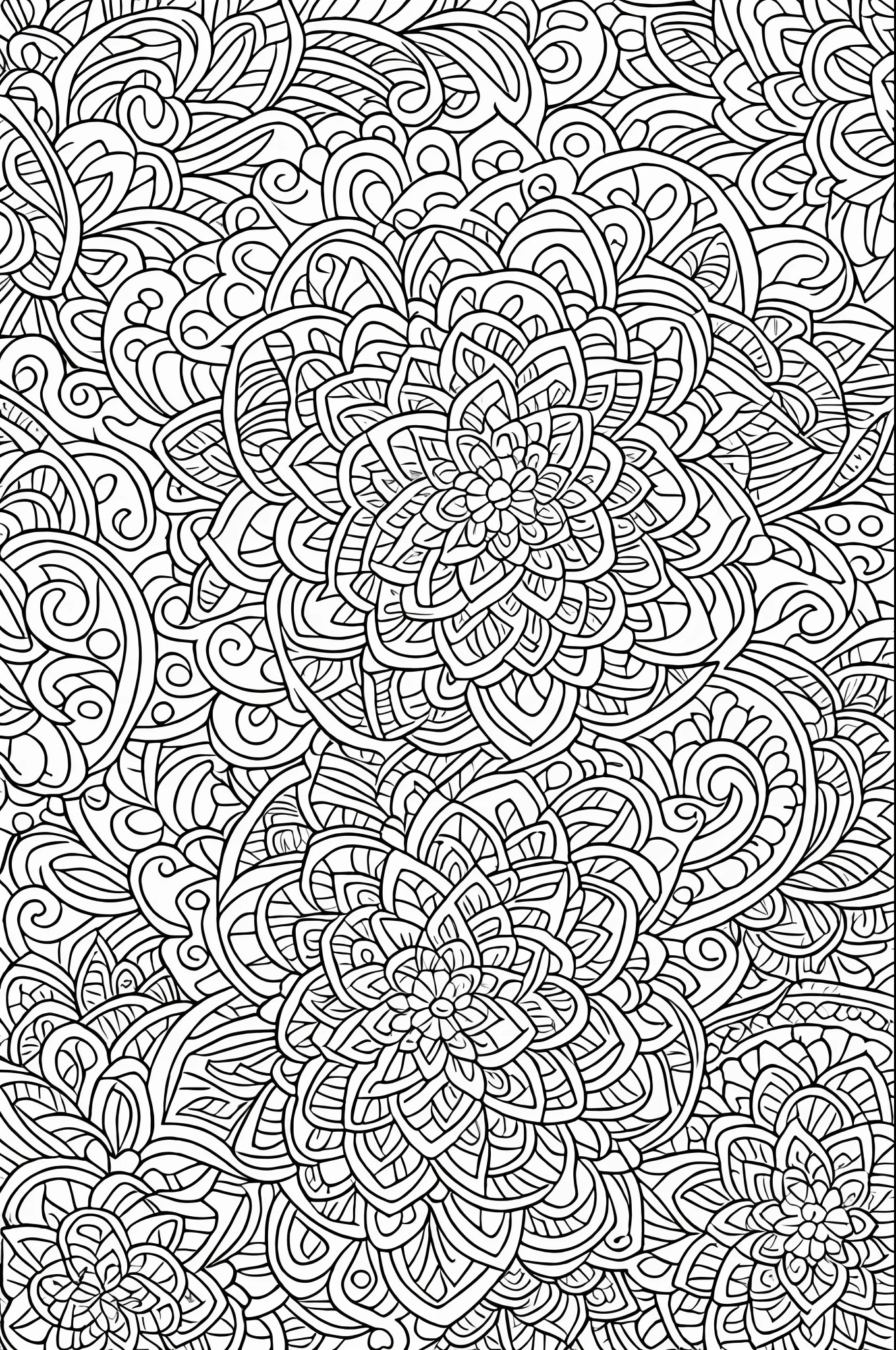 mindfulness coloring book page for adults
