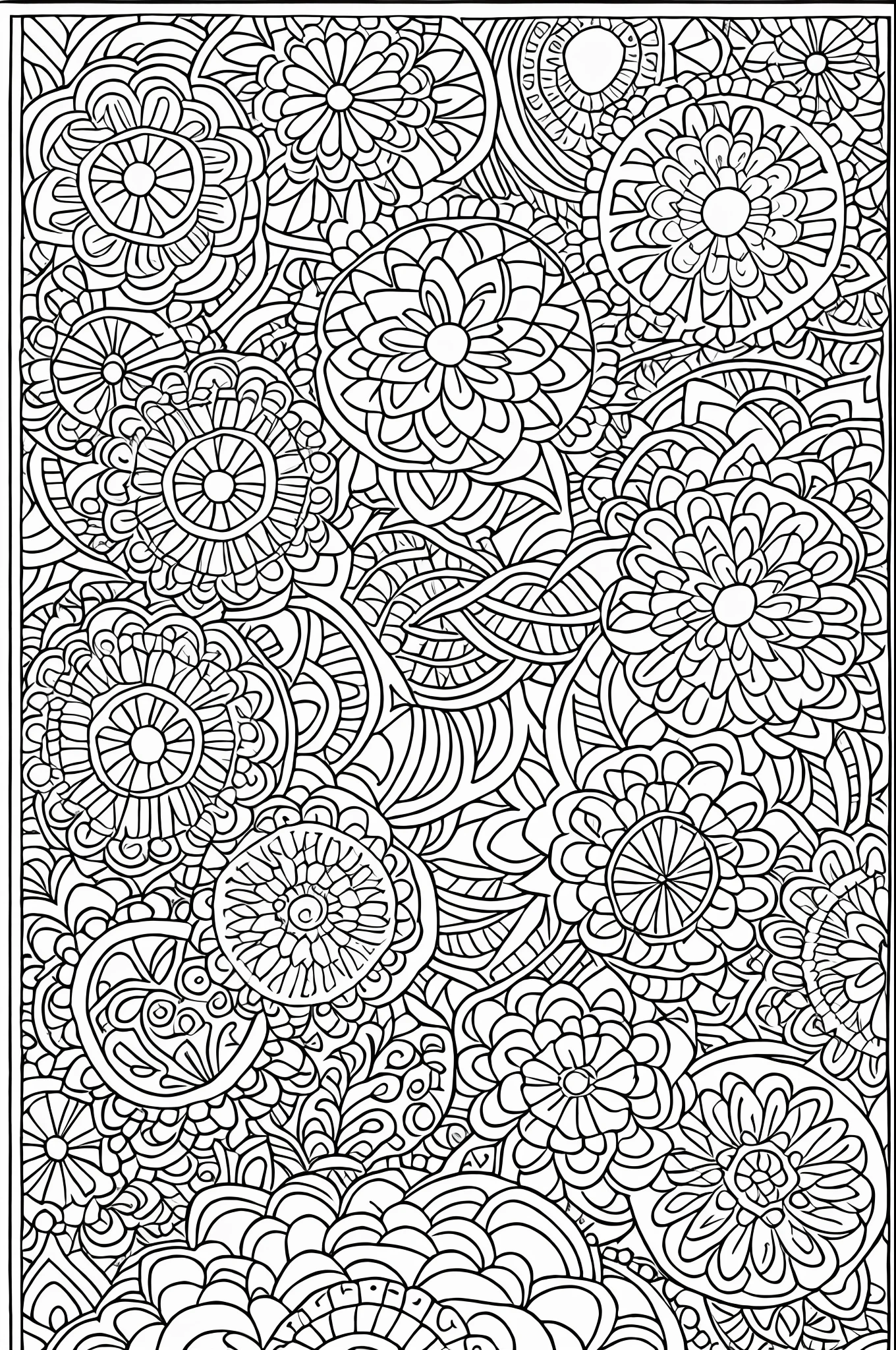 mindfulness coloring book page for adults