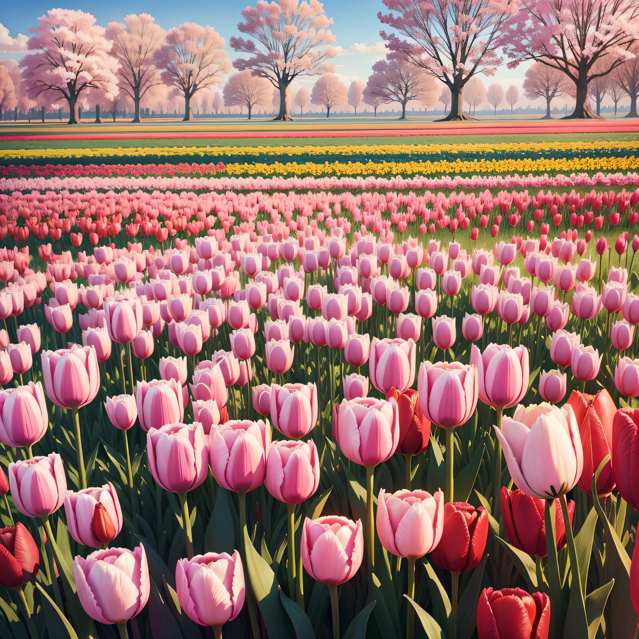 vibrant tulip fields --auto --s2