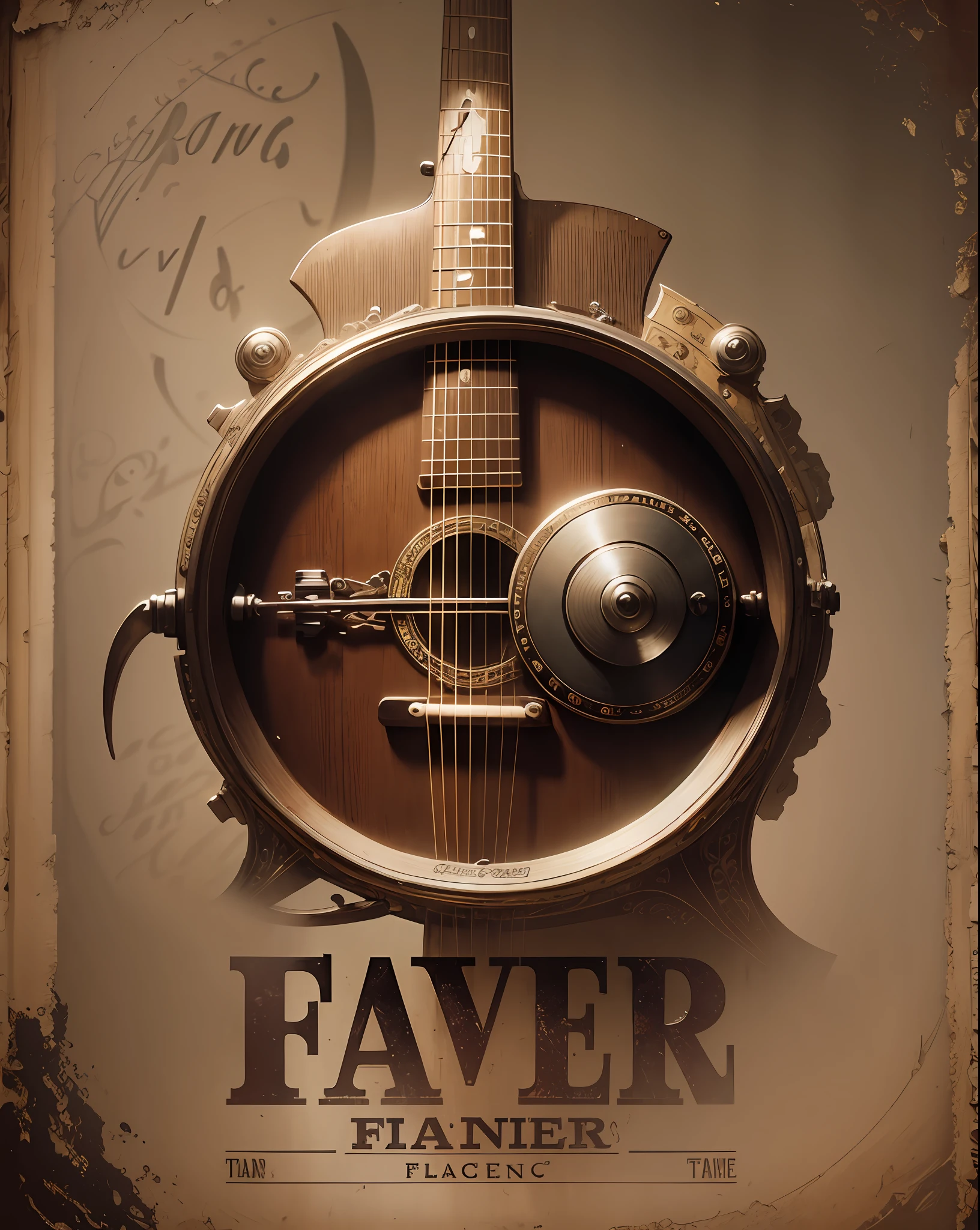 Flayer Film Music School, Vintage Style, Digital Art, Realistic, Intricate Details, 16K, --auto --s2