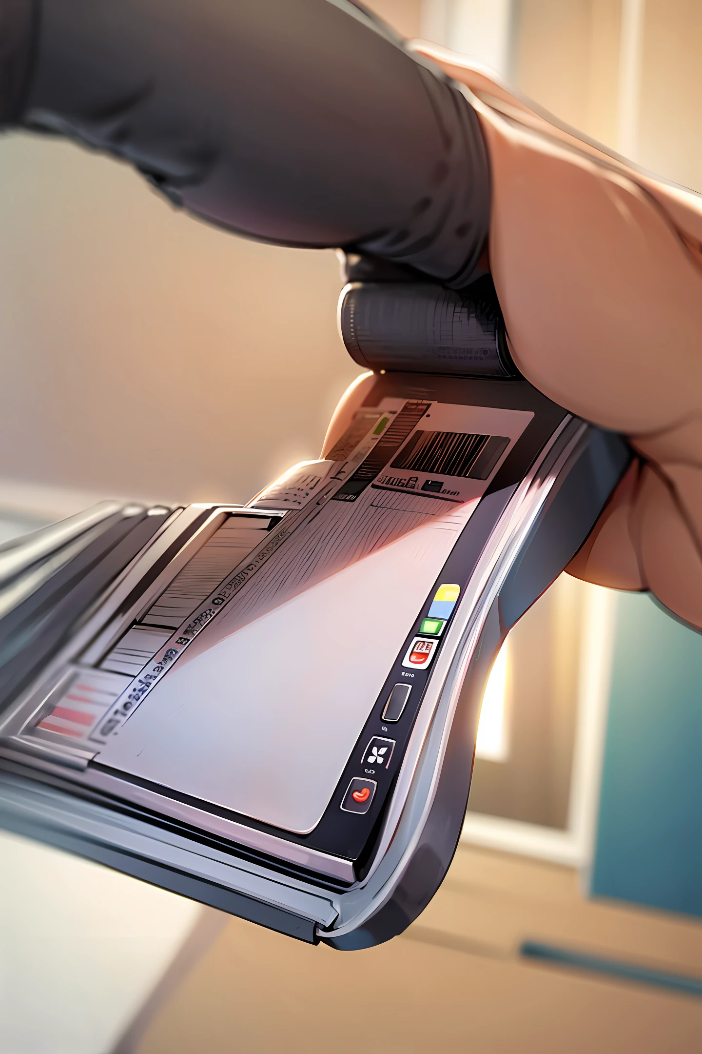 Money coming out of a mobile phone screen