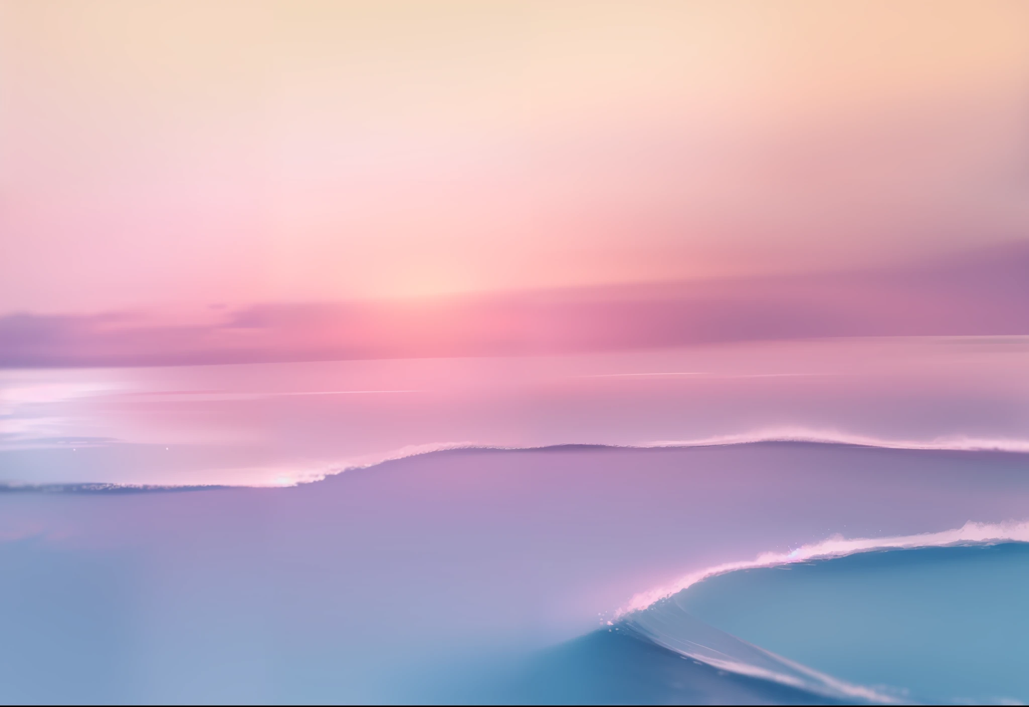 ocean vaporwave, sunrise pastel color, high resolution, abstract, smooth color mixing, harmonization, 8k