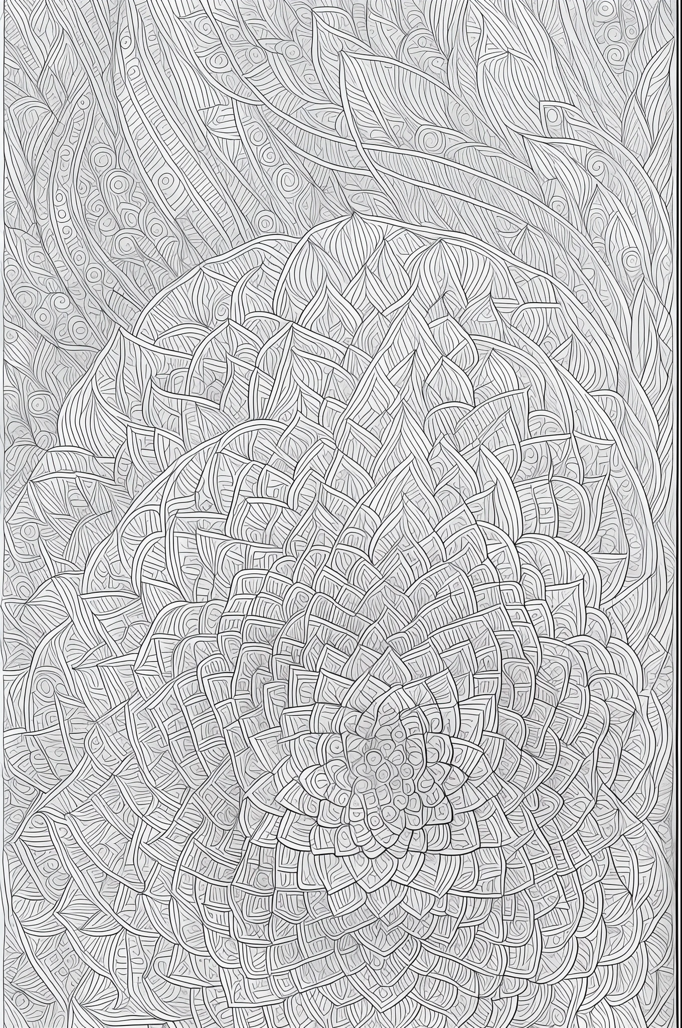 coloring page for adults, mandala, pattern