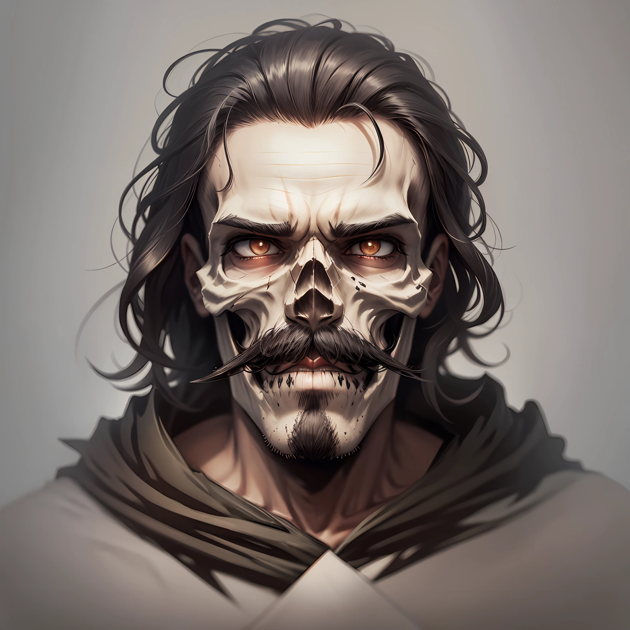 Skull with combatant's mustache --auto --s2