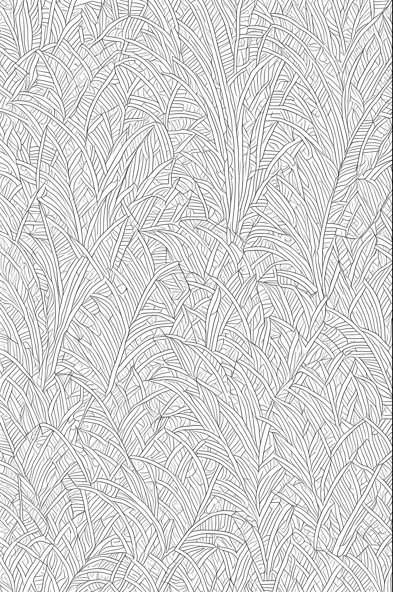 coloring page for adults, nature, patterns