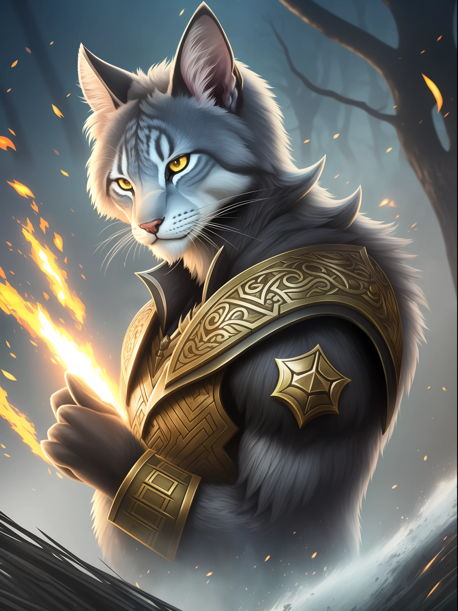 ( detailed description ) ( Better quality ) (Realistic) half-animal battle helper who brings valuable support to your team. He searches for a companion who possesses healing and protective skills, capable of providing assistance to the wounded during battles. He wants a helper with an aura of calm and serenity, able to calm and strengthen his allies in times of tension