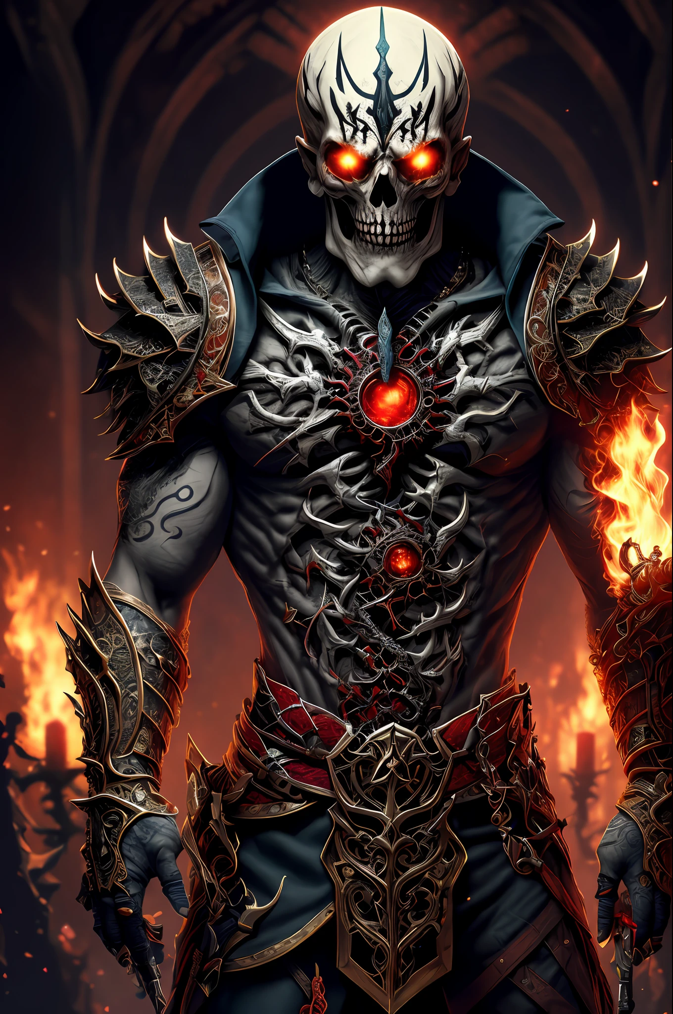 (extremely detailed 8k wallpaper), a medium shot shot of a terrifying, intricate, high detail, dramatic, 1:1 size necromancer