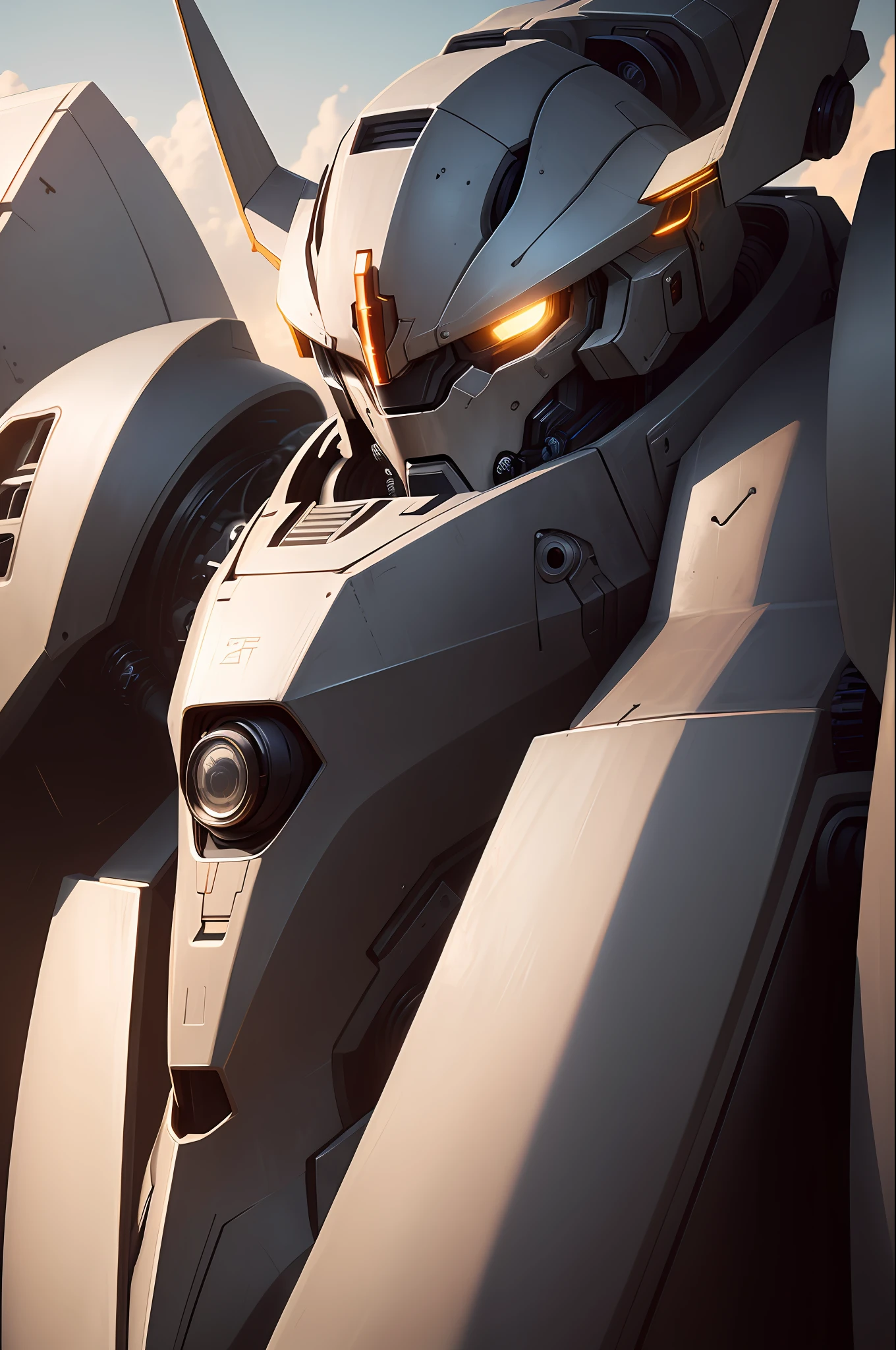 ((masterpiece)),((best quality)),((high detail)),((realistic)), high quality shadow, high detail, cinematic light, side lighting, sharp focus, (Mecha:1.0)