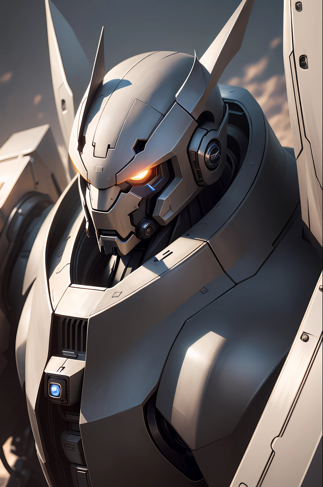 ((masterpiece)),((best quality)),((high detail)),((realistic)), high quality shadow, high detail, cinematic light, side lighting, sharp focus, (Mecha:1.0)
