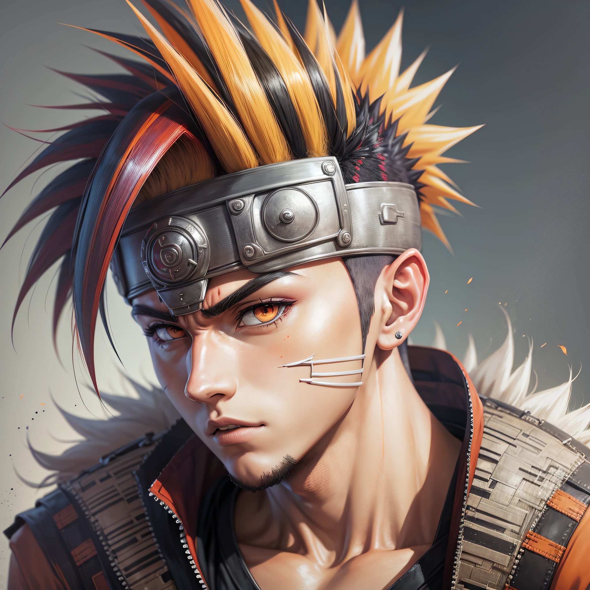 Naruto with mohawk hair --auto --s2