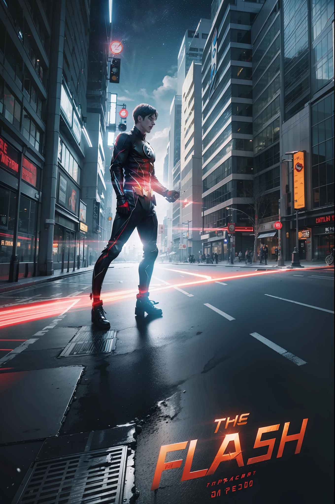 create a cinema ticket for the release of the film: "The Flash", 64k, cinematic, hiperealistic, dark Illuminatiation, Fujifilm TX3, ultra resolution, high definition, detailed, - --auto --s2