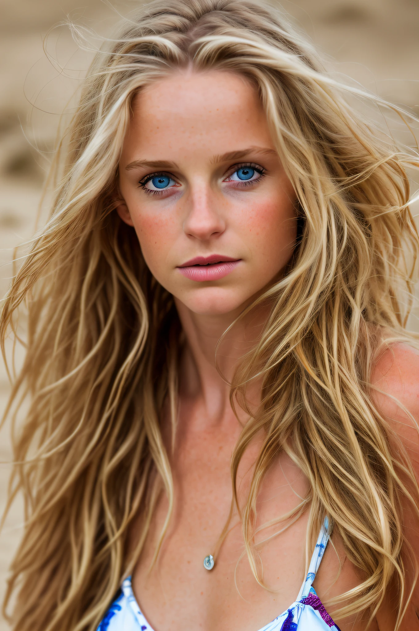 realistic photo, a realistic photo of 18yo girl wearing a bikini, blonde hair, beach, (1girl), (extremely detailed CG unity 8k wallpaper), photo of the most beautiful artwork in the world, professional majestic (photography by Steve McCurry), 8k uhd, dslr, soft lighting, high quality, film grain, Fujifilm XT3 sharp focus, f 5.6, High Detail, Sharp focus, dramatic, (looking at viewer:1.2), (detailed pupils:1.3), (natural light),