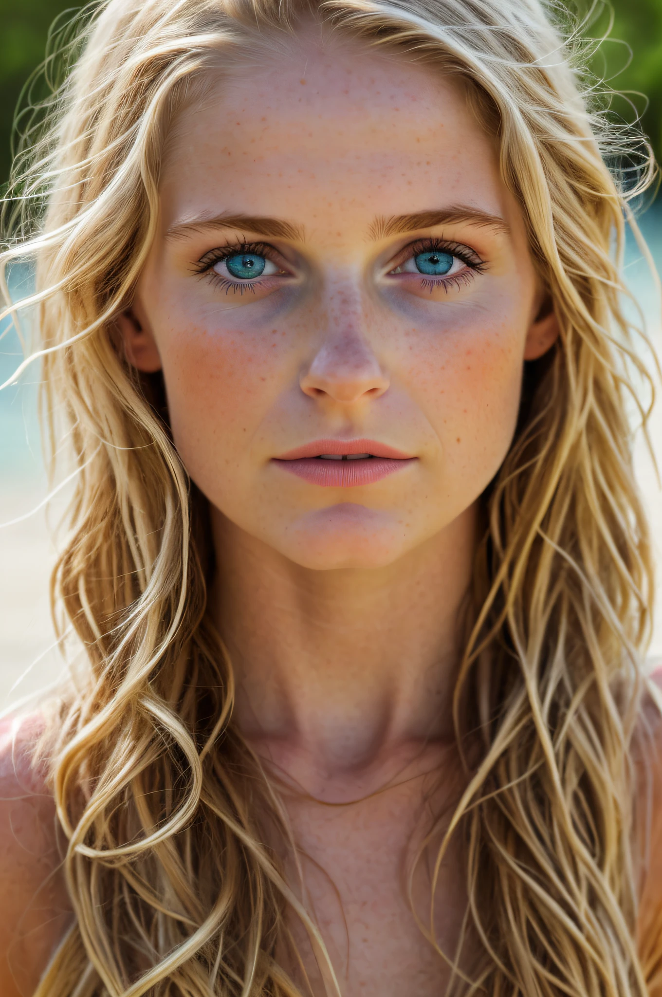 realistic photo, a realistic photo of 18yo girl wearing a bikini, blonde hair, beach, (1girl), (extremely detailed CG unity 8k wallpaper), photo of the most beautiful artwork in the world, professional majestic (photography by Steve McCurry), 8k uhd, dslr, soft lighting, high quality, film grain, Fujifilm XT3 sharp focus, f 5.6, High Detail, Sharp focus, dramatic, (looking at viewer:1.2), (detailed pupils:1.3), (natural light),