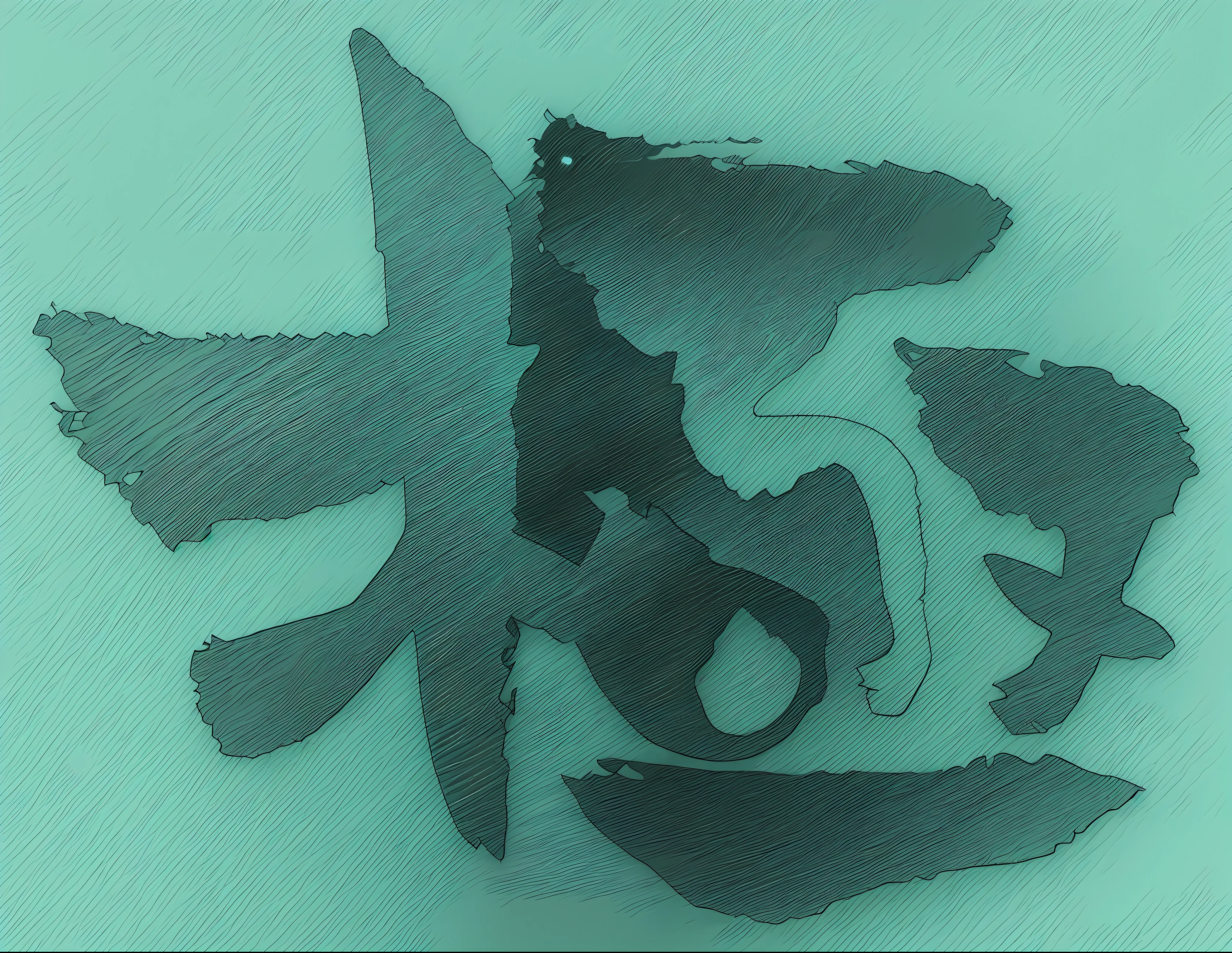 a close up of a drawing of a person with a knife, rorsach path traced, depth map, edge detection, ( ( dithered ) ), perlin noise, drawn in microsoft paint, path traced, drawn with a single line, 2 d depth map, simple path traced, title kanji, kanji, high - resolution scan