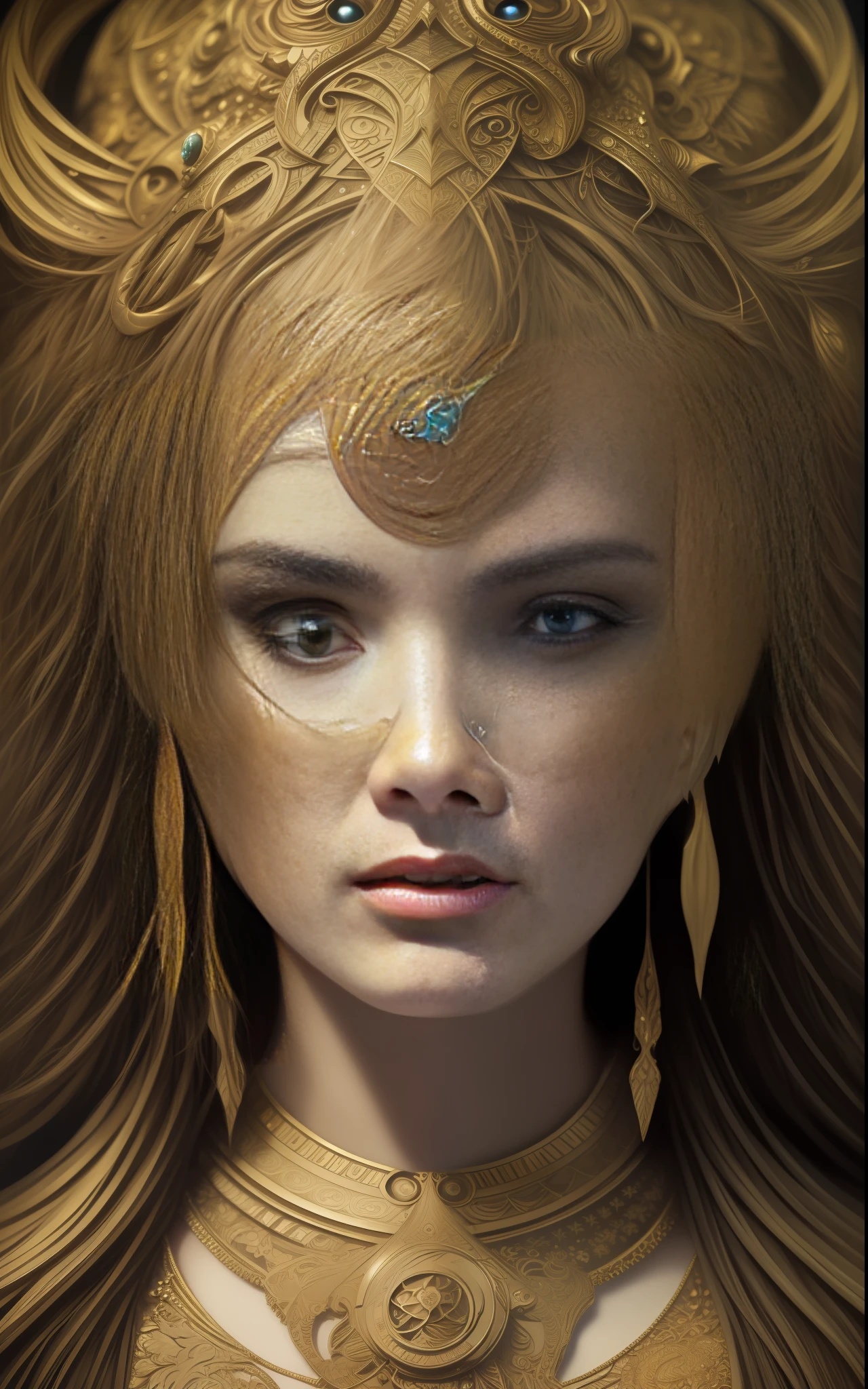 Waist high Portrait of an exotic beautiful caucasian woman wearing trendy clothing at a beach,  perfect detailed face, detailed symmetric hazel eyes with circular iris, realistic, stunning realistic photograph, 3d render, octane render, intricately detailed, cinematic, trending on artstation, Isometric, Centered hipereallistic cover photo, awesome full color, hand drawn, dark, gritty, mucha, klimt, erte 12k, high definition, cinematic, neoprene, behance contest winner, portrait featured on unsplash, stylized digital art, smooth, ultra high definition, 8k, unreal engine 5, ultra sharp focus, intricate artwork masterpiece, ominous, epic, TanvirTamim, trending on artstation, by artgerm, h. r. giger and beksinski, highly detailed, vibrant